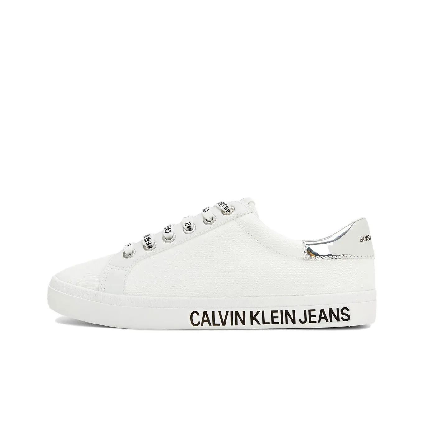 CKJ CALVIN KLEIN JEANS Ck Джинсы Низкий Топ Скейтборд Кроссовки Женские Белые