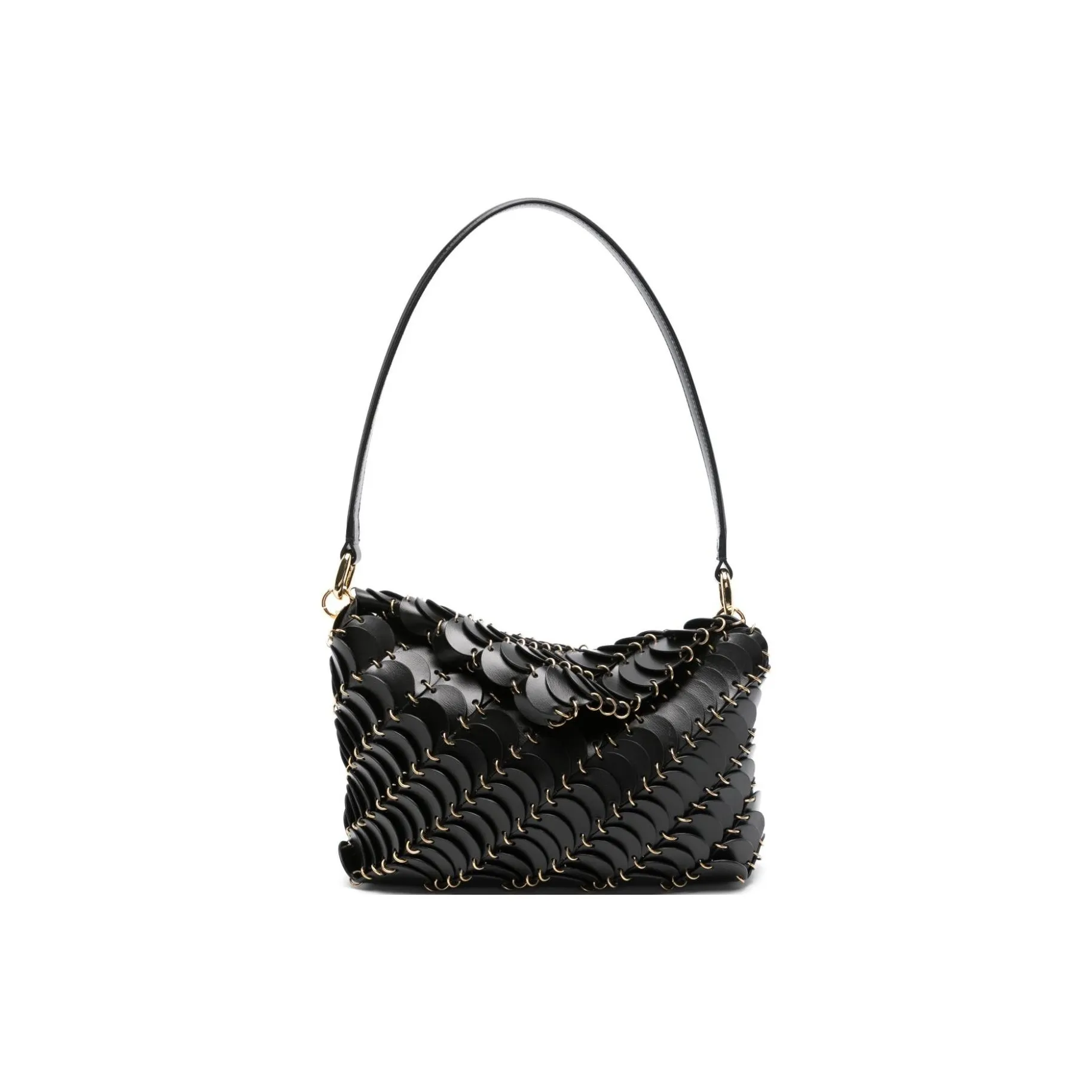 Paco Rabanne Calfskin Handbag, Shoulder Bag Women's Black