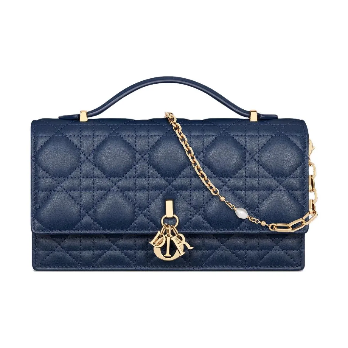 DIOR My Dior Lambskin Shoulder Bag, Crossbody Bag, Handbag Mini Women's Denim Blue