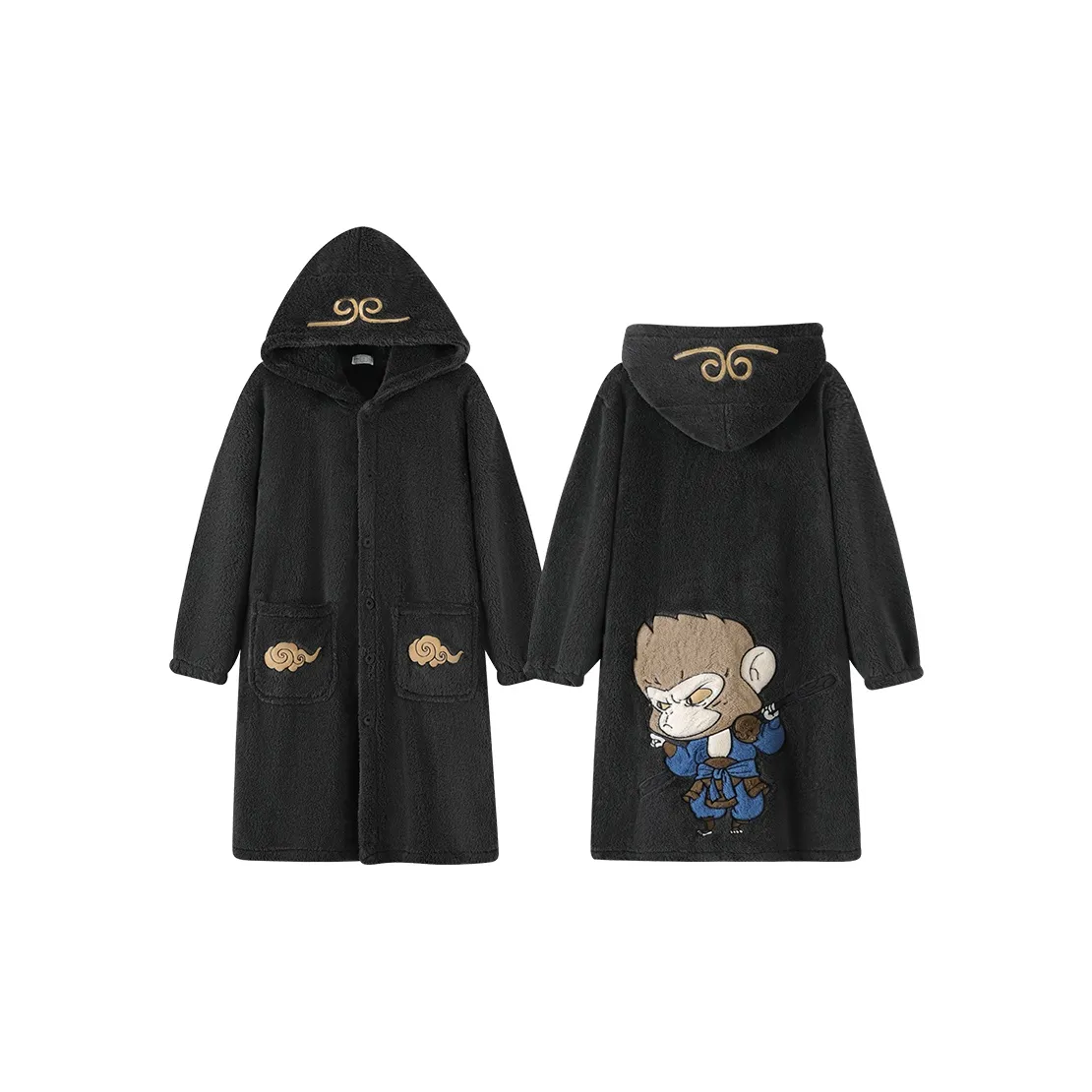 Maultiay Банные халаты Мужской Черный