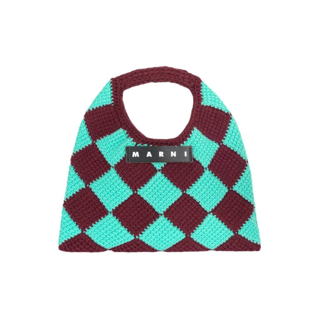 MARNI Ткань Сумка Маленькая Женская Зеленая и Красная