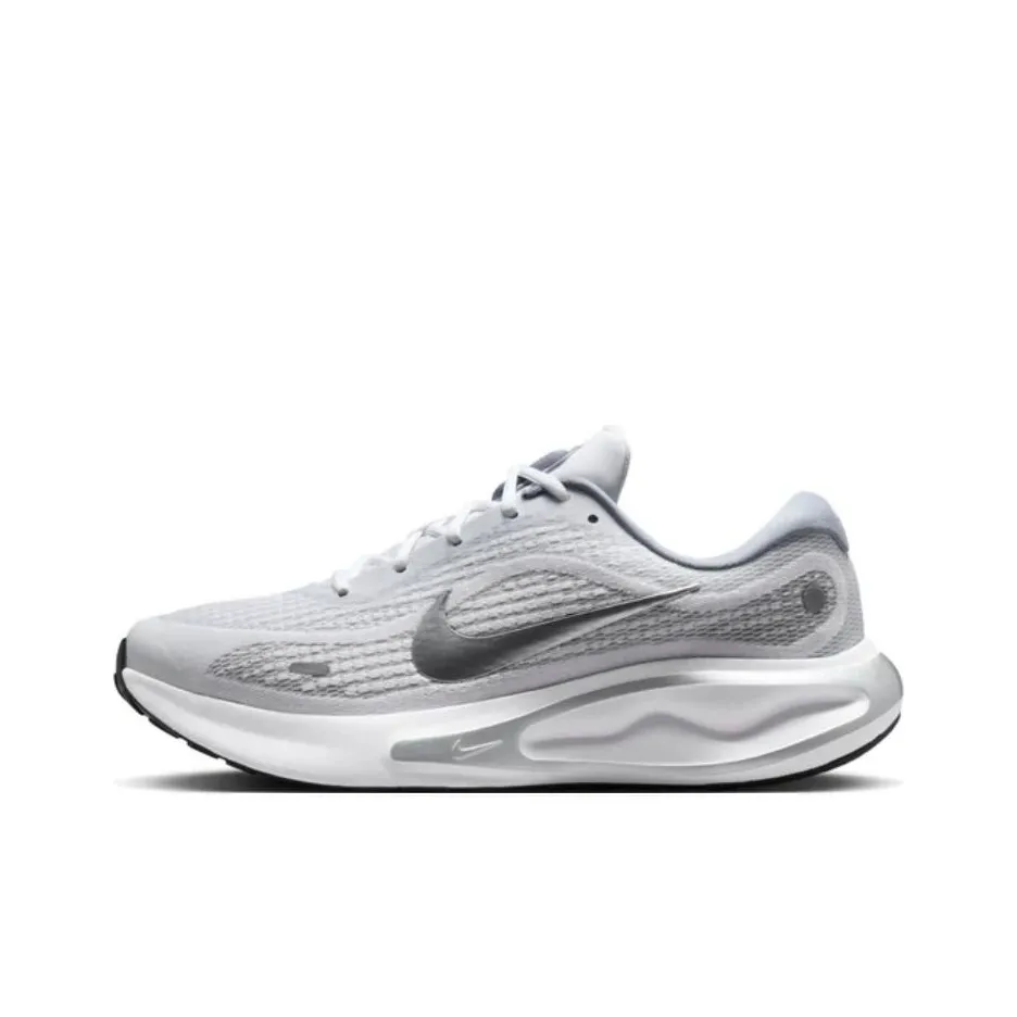 Nike Journey Run White Black Ashen Slate Metallic Silver