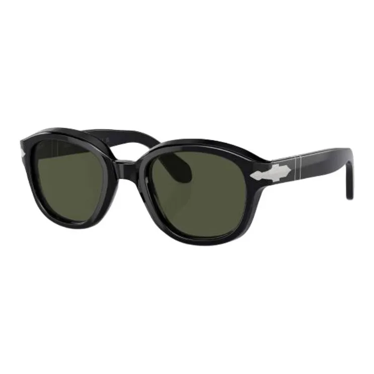 PERSOL Acetate Oval Sunglasses Women's Black