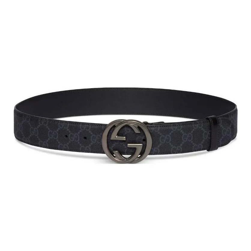 GUCCI Gg Interlocking G Buckled Belt