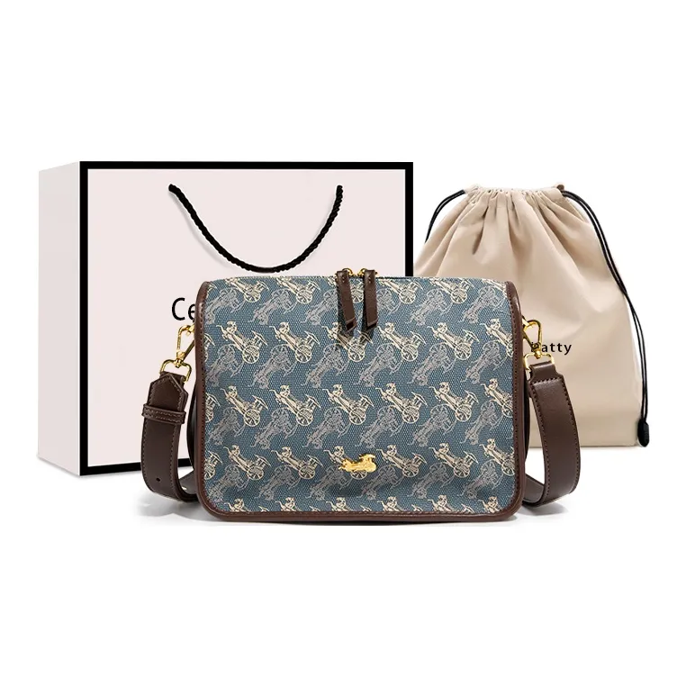 CentarlKatty Полиуретан Синтетическая Кожа Сумка через плечо Стандартная Женская Carriage Синий и Кофейный