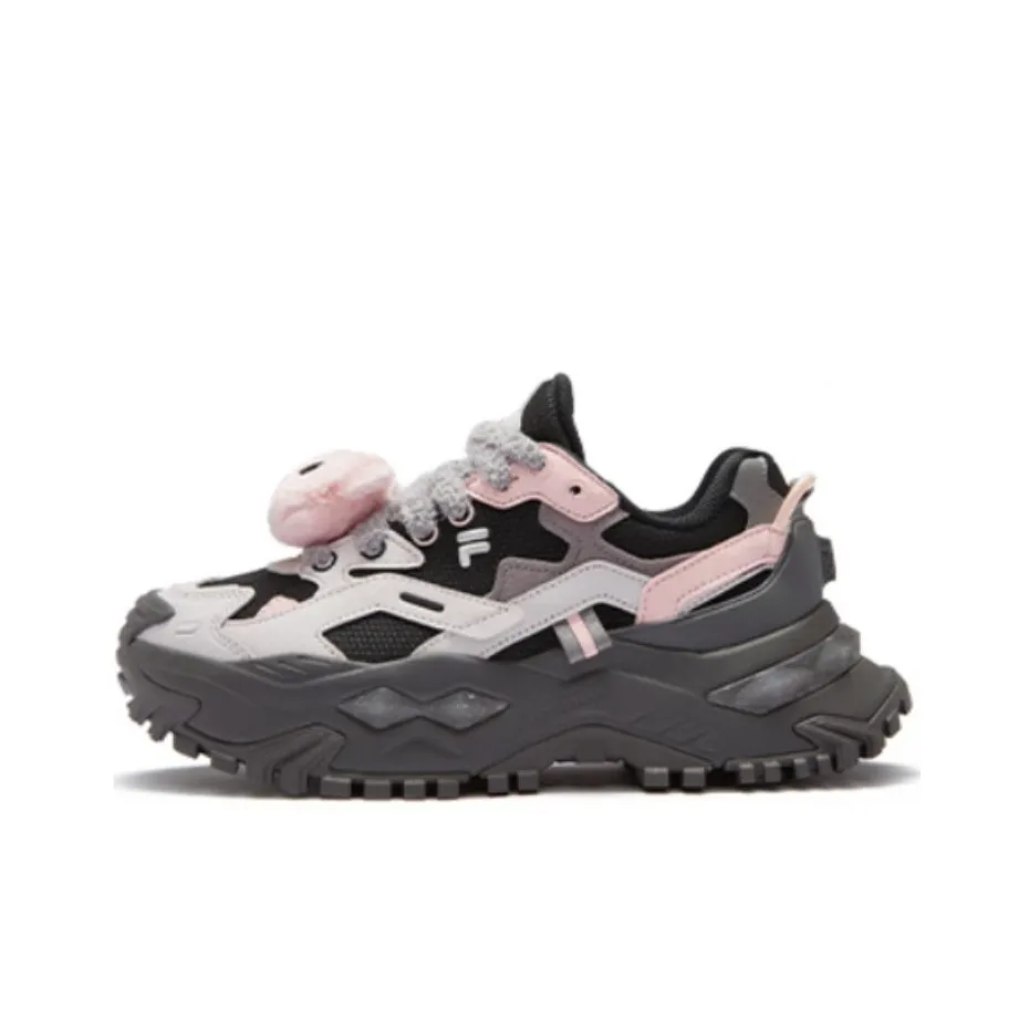 FILA FUSION Бьянко Высота Увеличивающая Низкий Топ Повседневная Обувь Женская Черный Розовый Фиолетовый