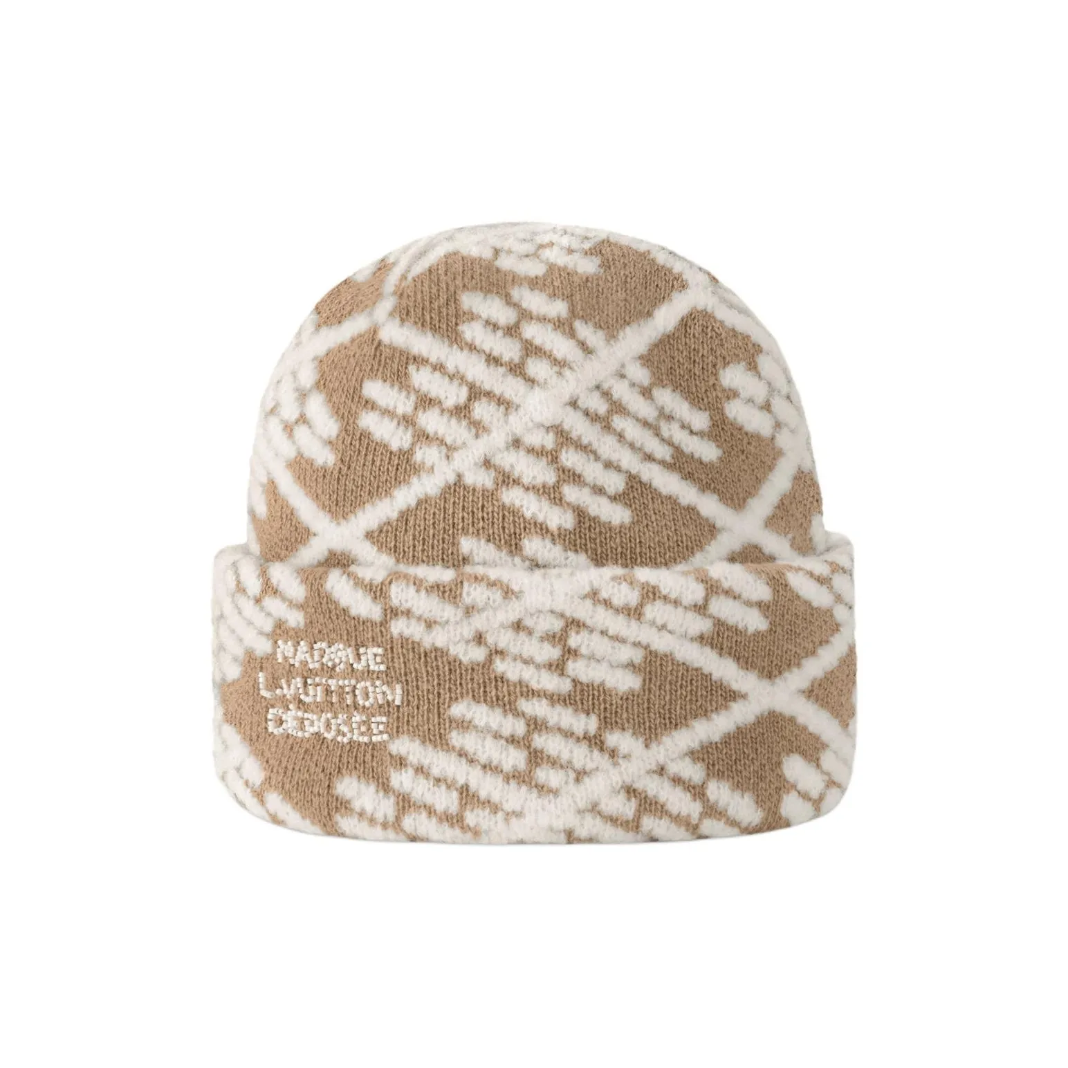 LOUIS VUITTON M7910A Lv Crush Damier Argyle Beanie