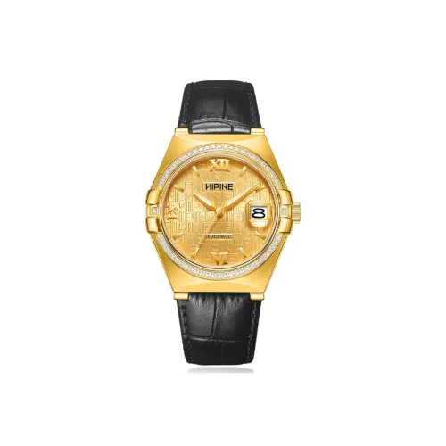 HIPINE Автоматический Механический Movement Мужские часы WeiYi Series 41,5mm*38,5mm*10,5mm Золотой