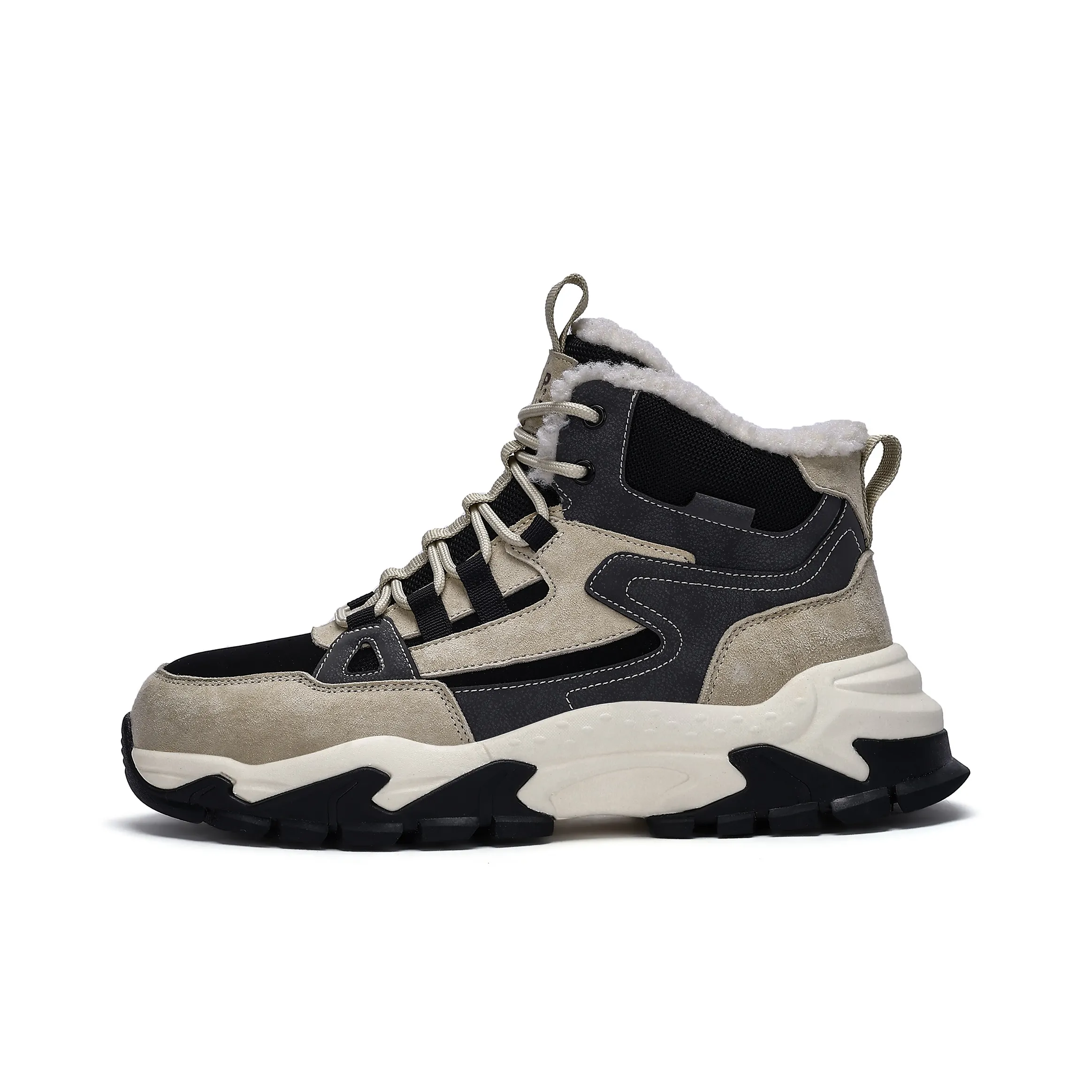 JEEP SPIRIT Термический Водонепроницаемый Устойчивый к истиранию Амортизация Покрытие Короткие Снежные Ботинки Мужской Светлый Песочный