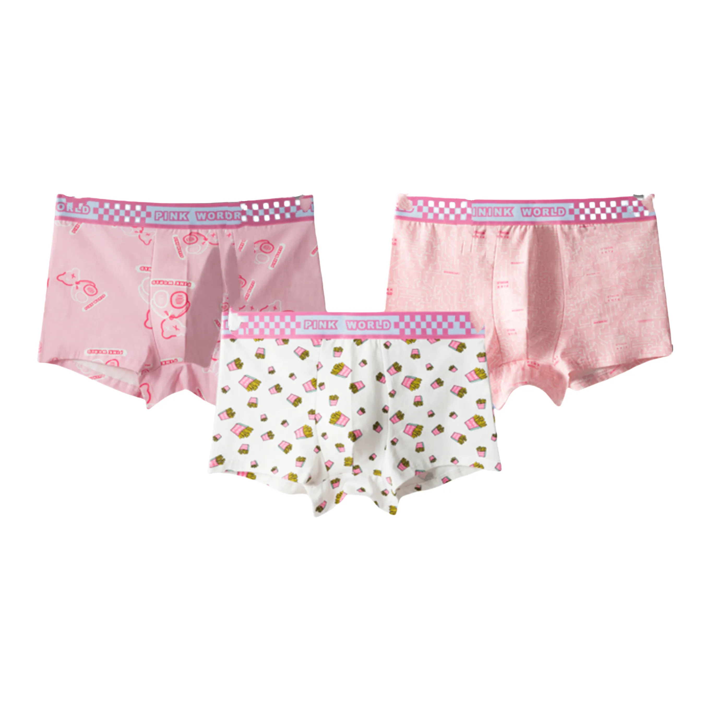 Yalu Underpants Men's 3 Pack Pink