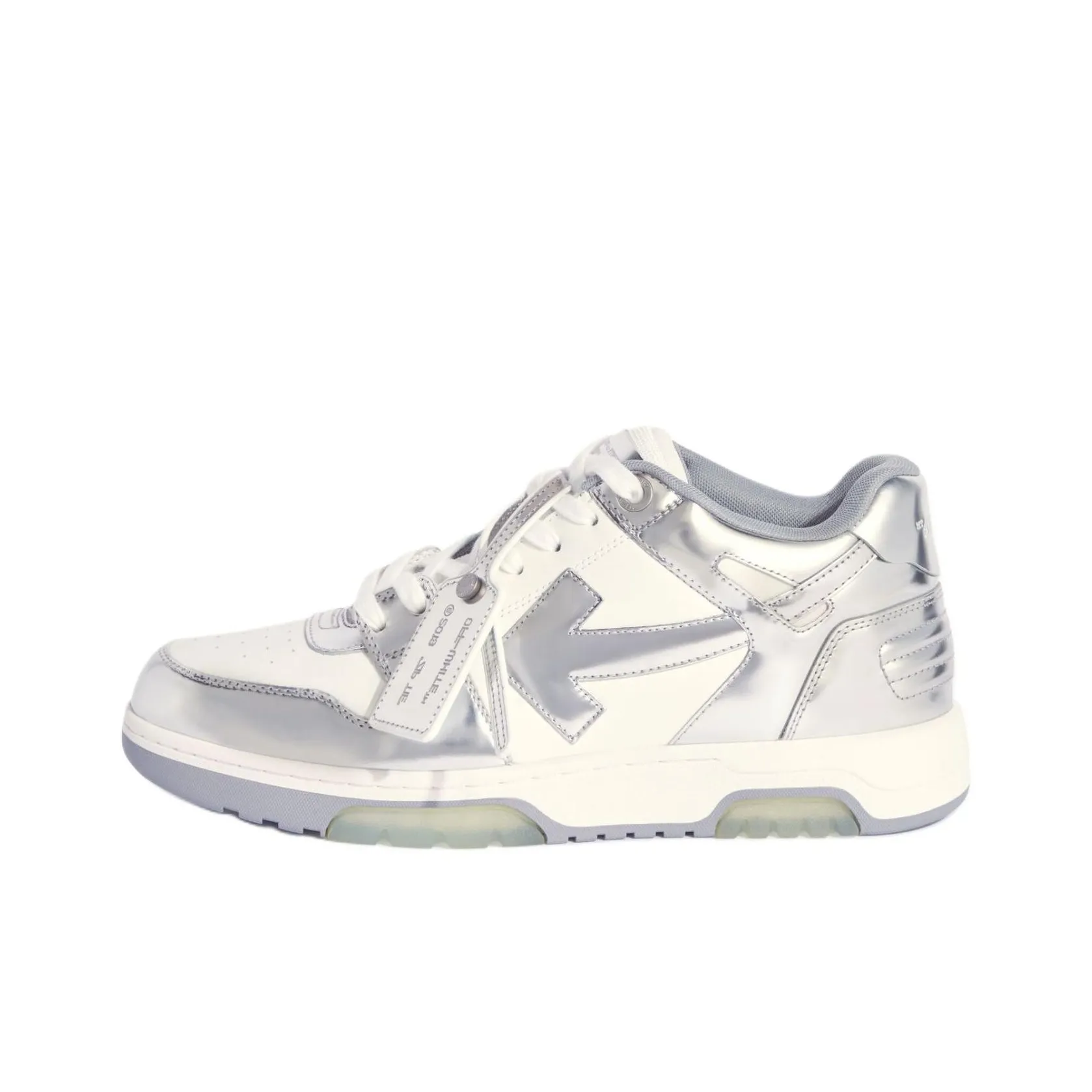OFF WHITE Out Of Office Ooo Low Tops Silver White