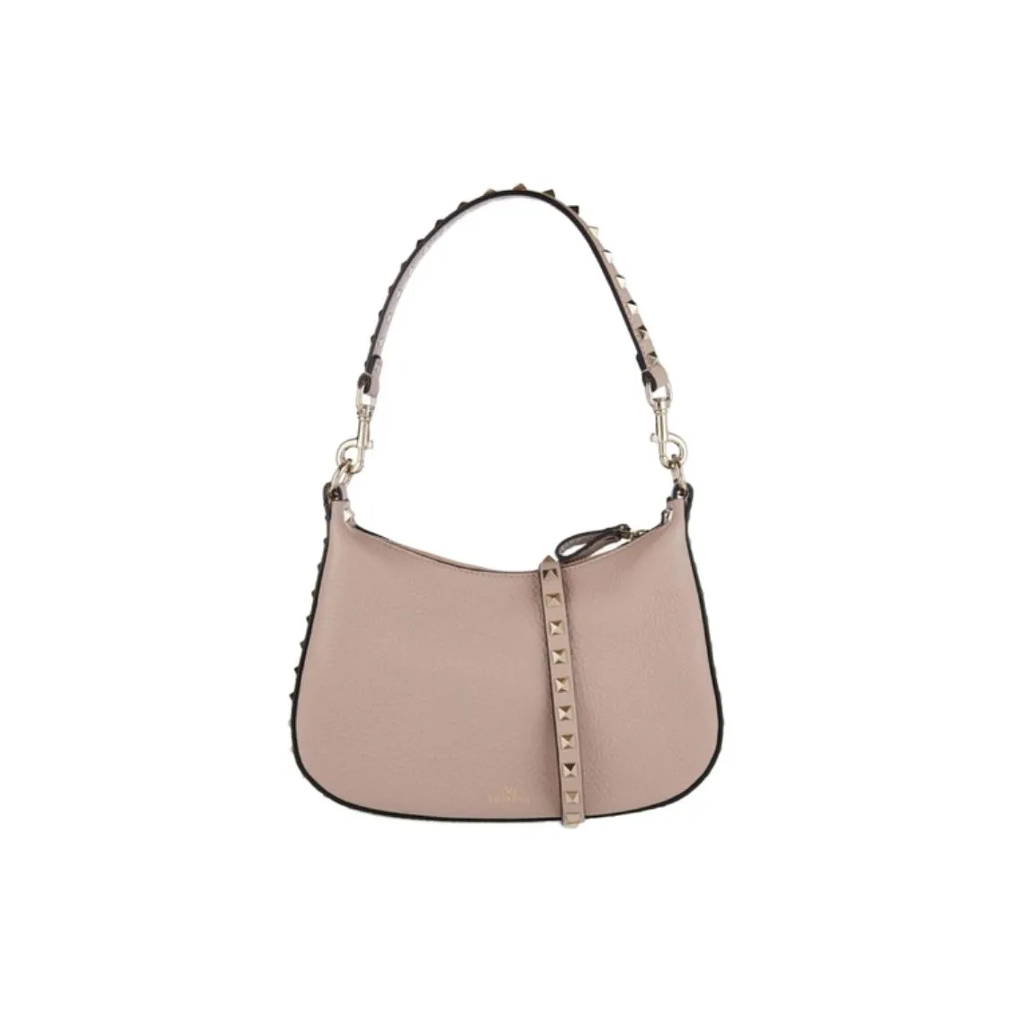 Valentino Rockstud Calfskin Portable Crossbody Bag, Shoulder Bag Small Size Women's Pink