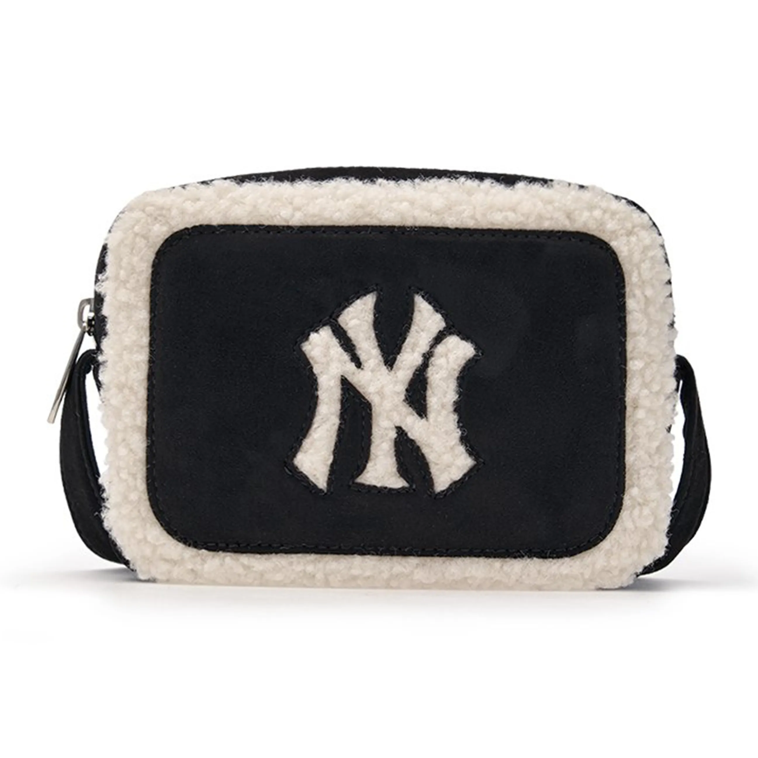 MLB   Zip Closure Shoulder Bag Crossbody Bag Unisex Black
