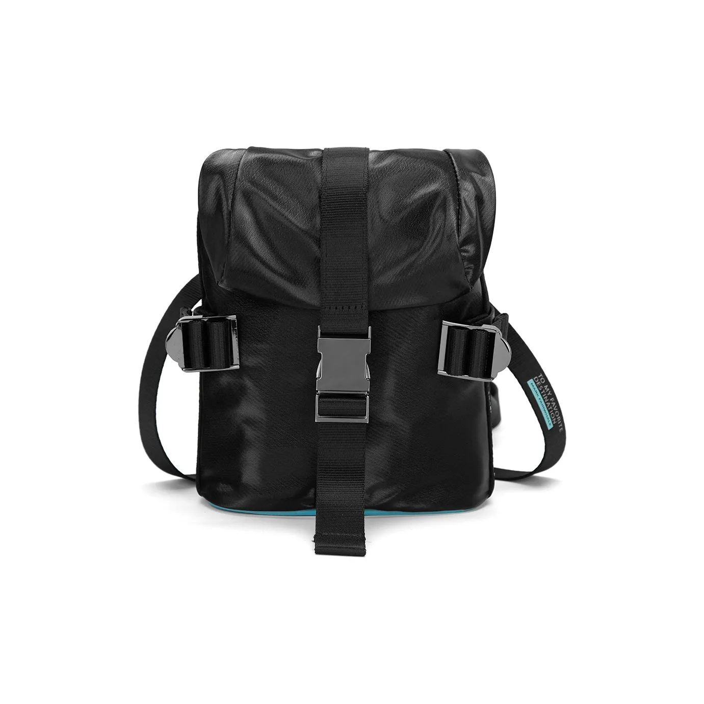 FAIRWHALE Ткань Сумка через плечо Commuter Сумка Мужская Черная