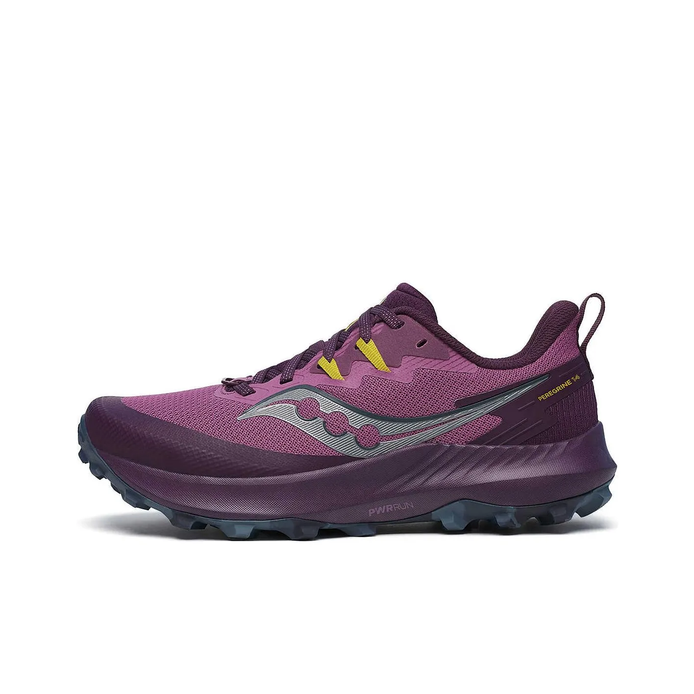 Saucony PEREGRINE 14 Anti Slip Wear Resistant Low Top Trail Running Shoes Women's Purple