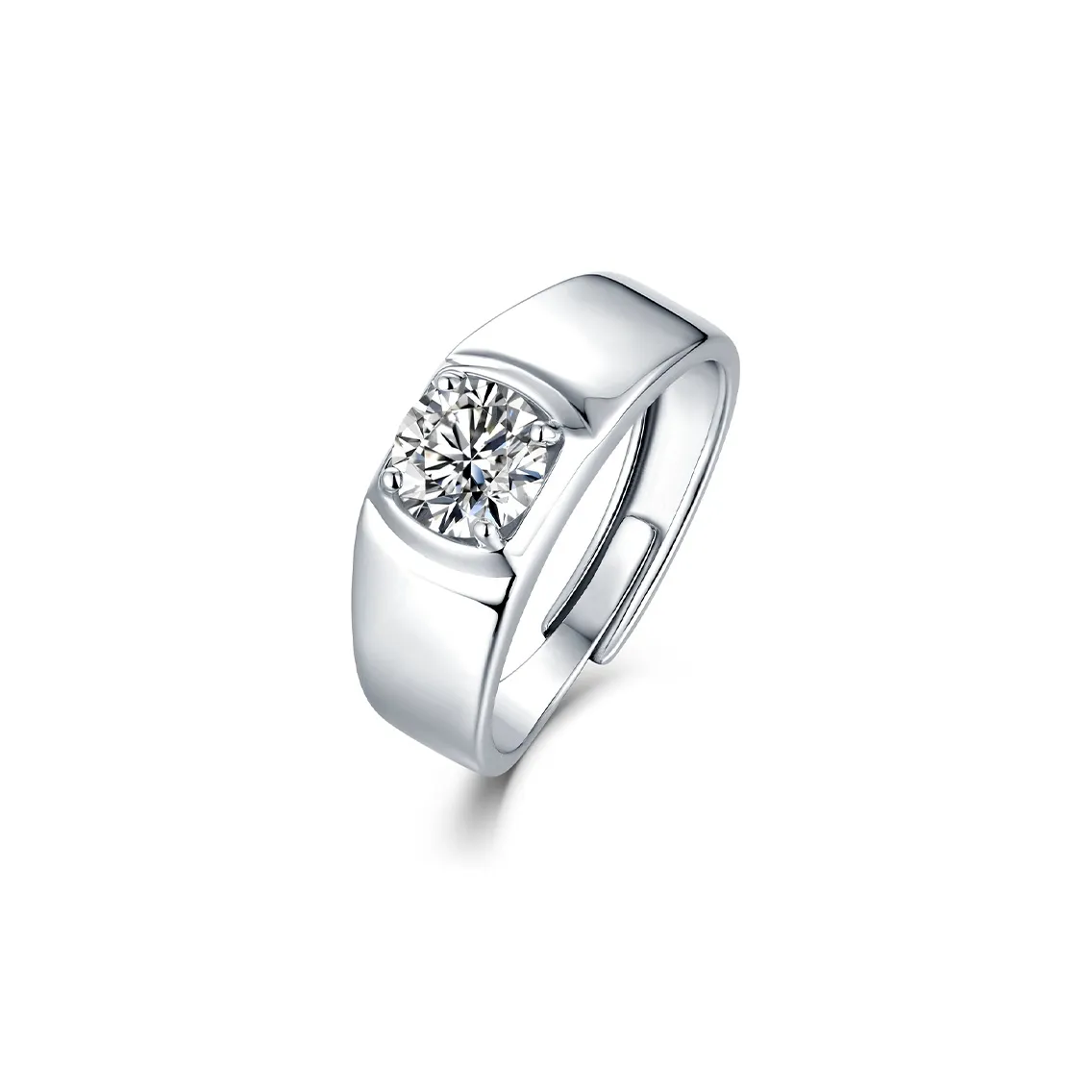 JINLIUFUJIXIANG Moissanite Collection S925 Silver Rings Men's