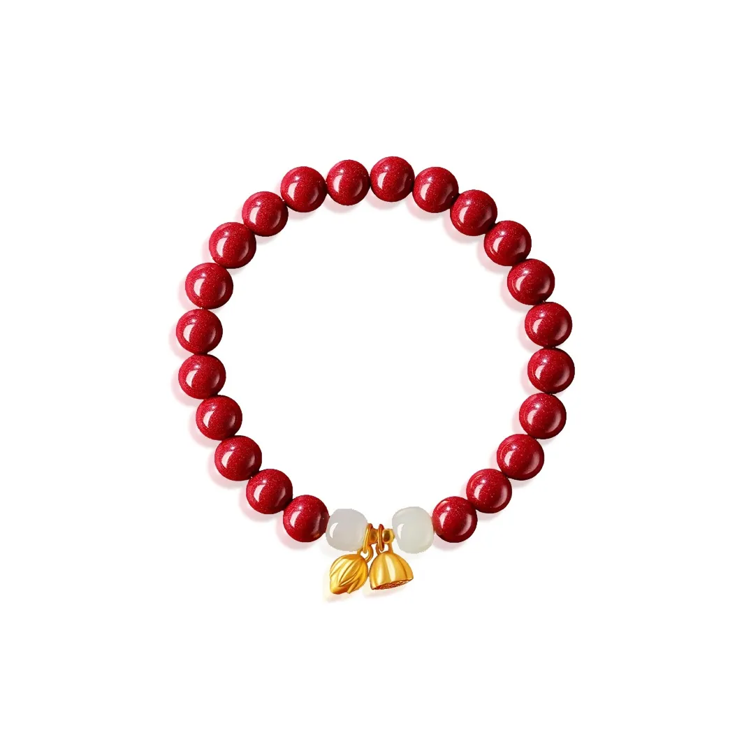 EADDA JEWELRY Cinnabar Jade Bracelets Unisex