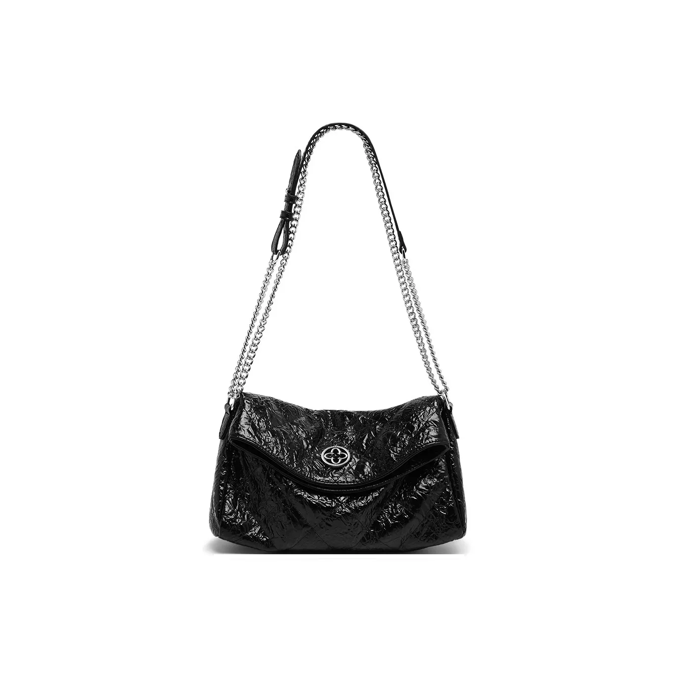 CASSILE Cow Leather With Synthetic Leather Hobo Soft Bag, Underarm Shoulder Bag, Crossbody Bag Women's Black