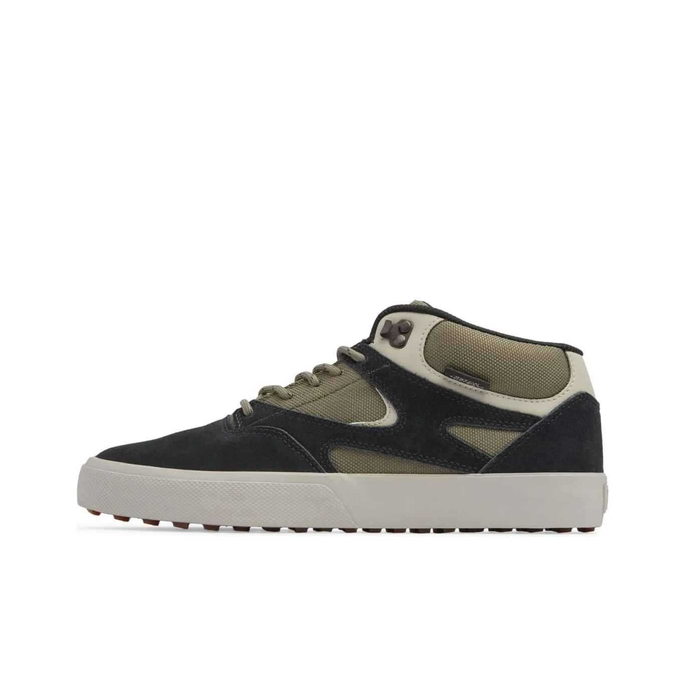 DC Shoes Kalis Vulc Anti Slip Wear Resistant Mid Top Skateboard Shoes Men's Green Black