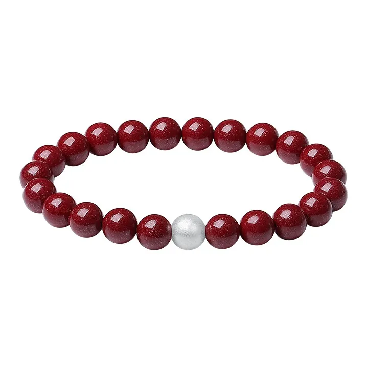 QIANCHANG Reconstructed Cinnabar Bracelets Women's