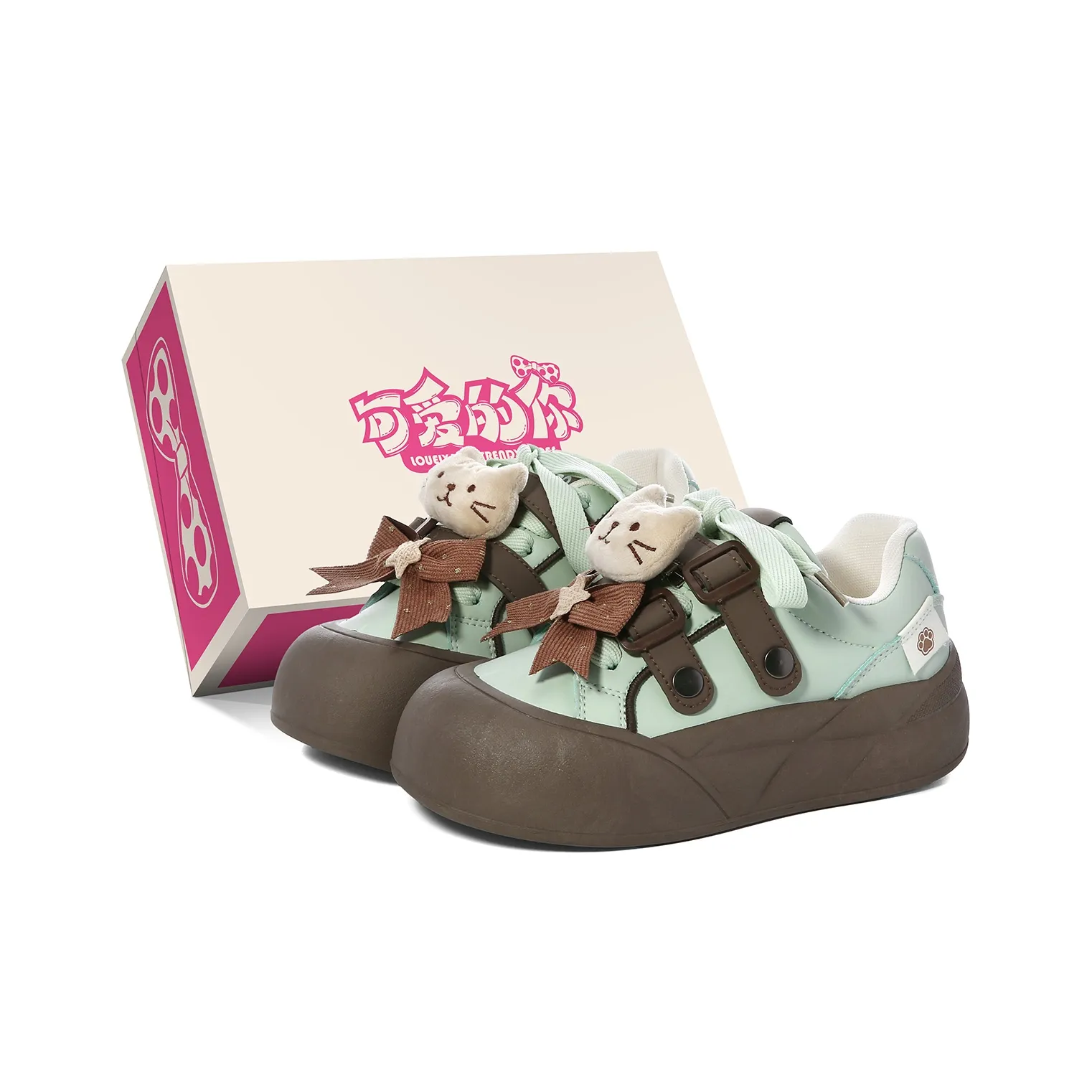 Lovely You Puffy Shoes Abrasion-Resistant Slip-Resistant Low-Top Skateboard Shoes Women's