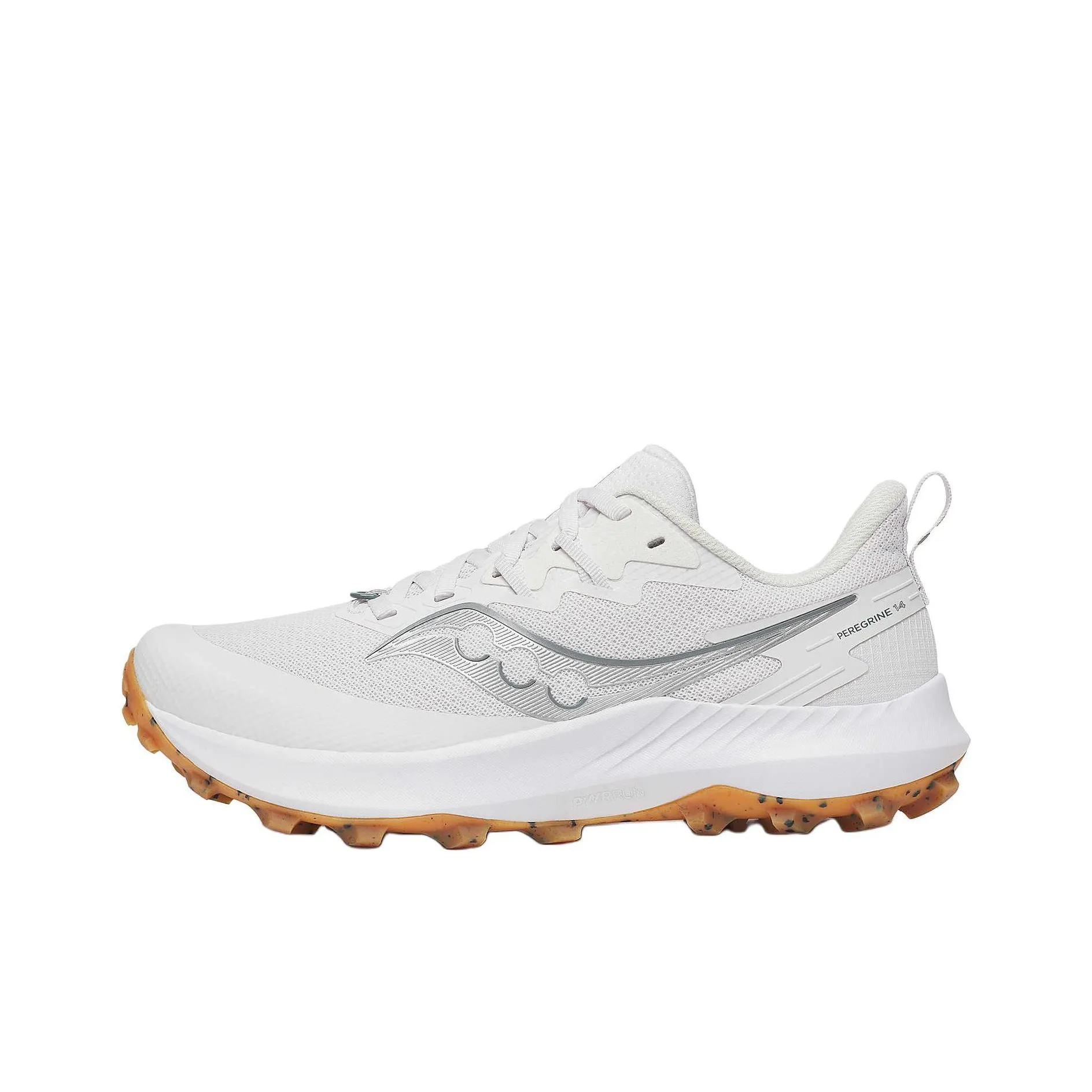 Saucony PEREGRINE 14 Anti Slip Wear Resistant Low Top Trail Running Shoes Women's White