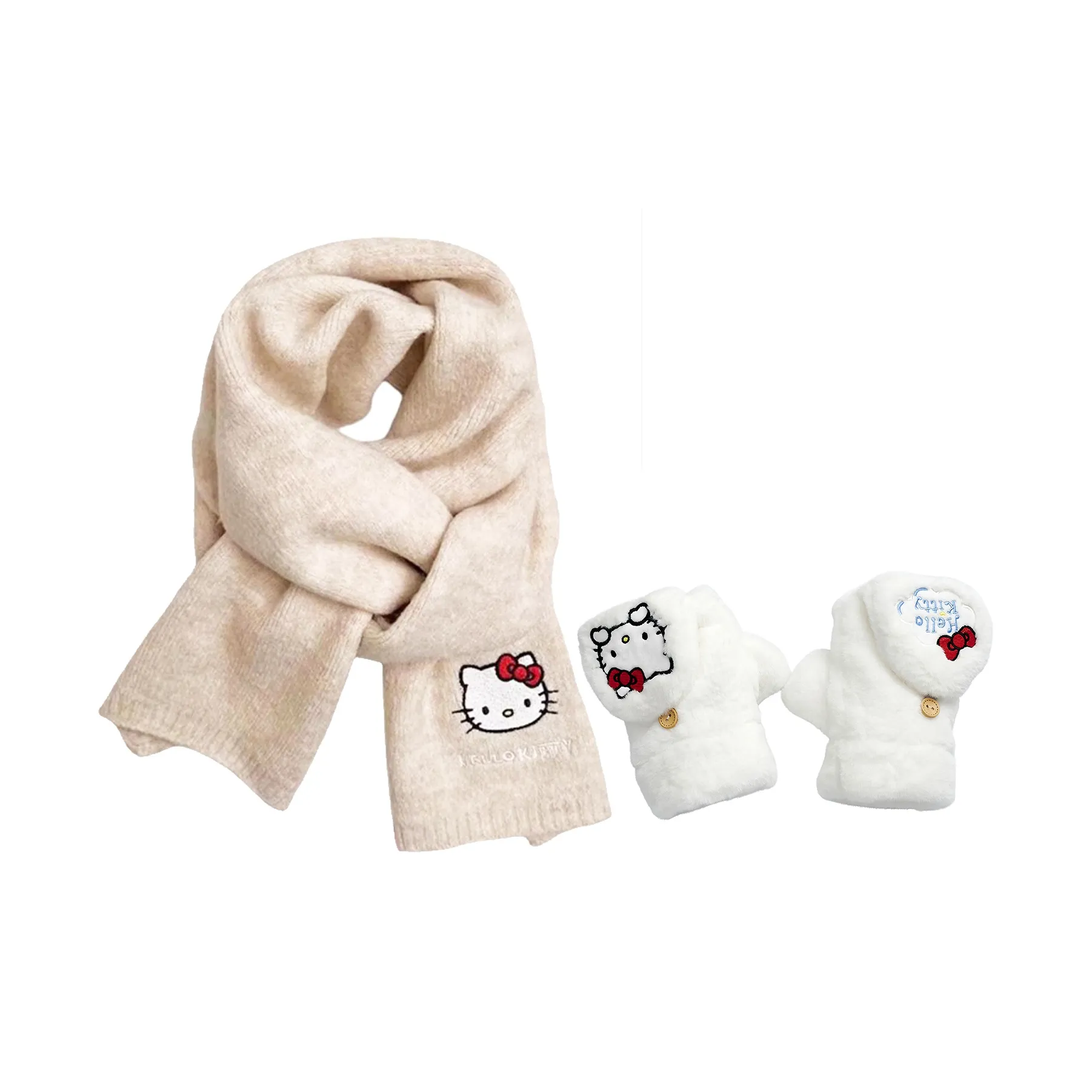 Санрио Hello Kitty Вязаные шарфы Унисекс