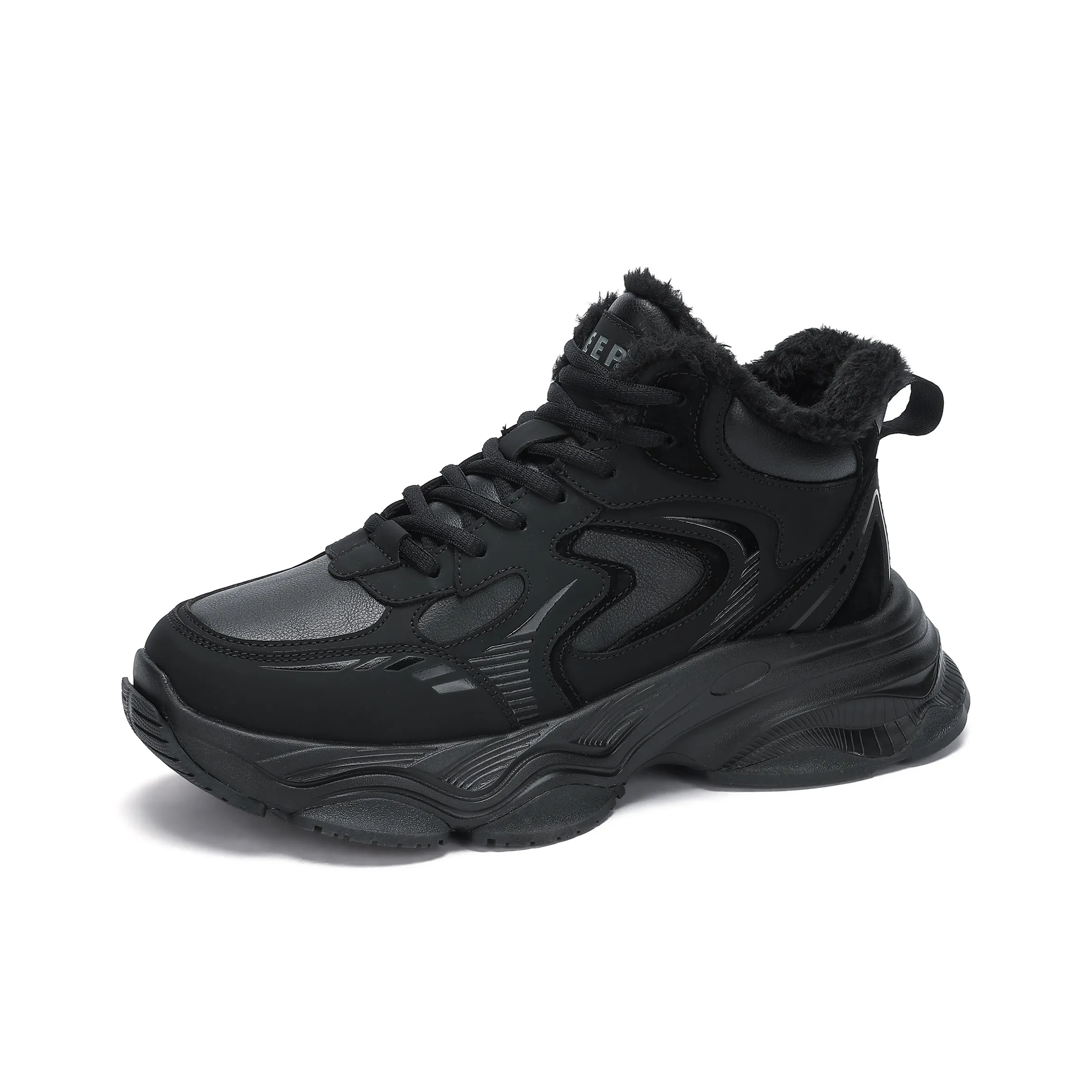 JEEP SPIRIT High Top Casual Shoes Men's Graphite Black