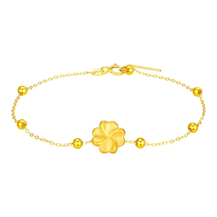 Sandals & Flip Flops Dreamy Four Leaf Clover Series Gold Bracelet Women's