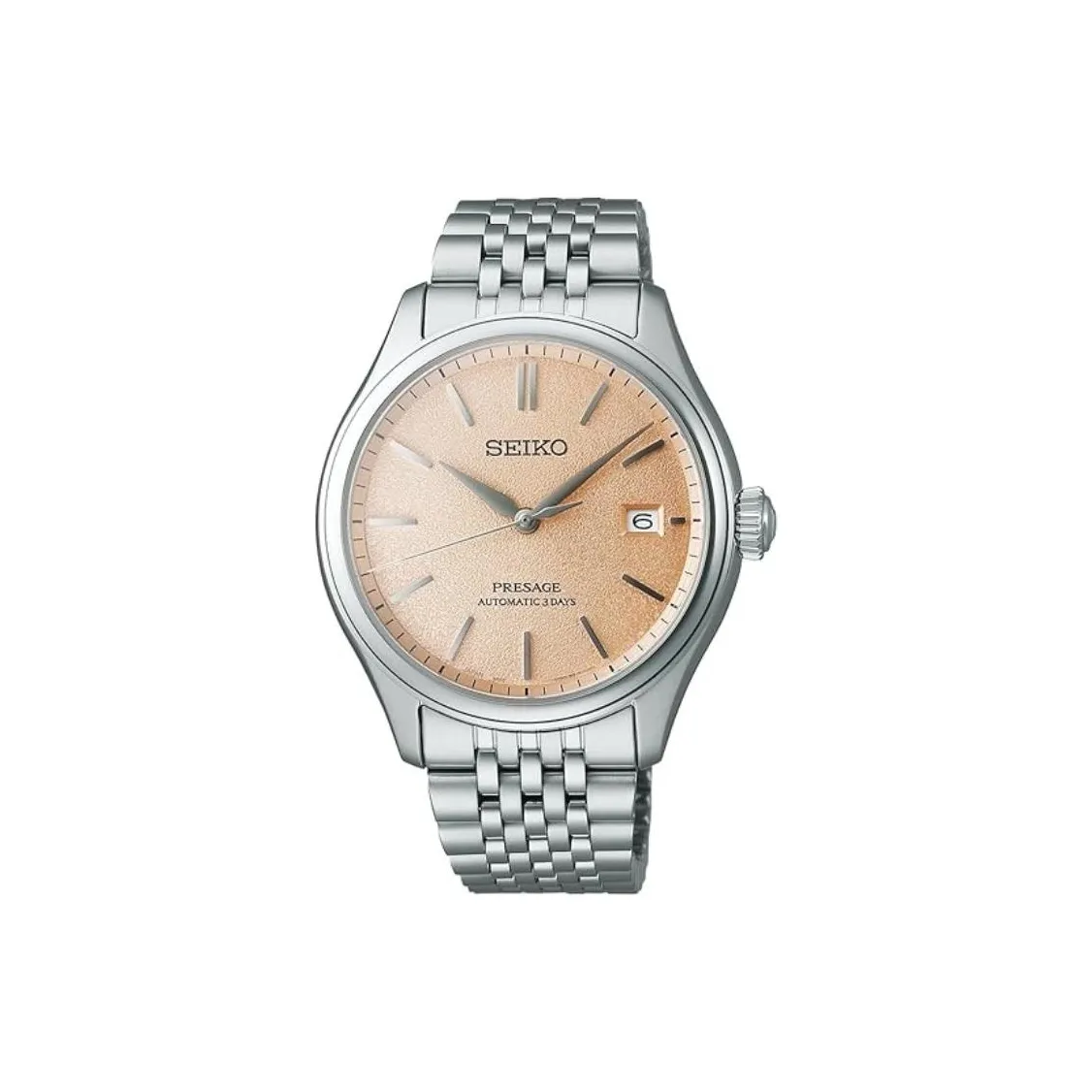 SEIKO Automatic/Manual Mechanical Movement Stainless Steel Strap Watch Men's Watches Orange Watch Dial