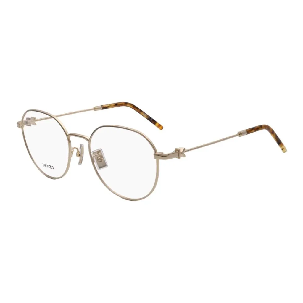 KENZO Сплав Овал Оправы для очков Унисекс Золото