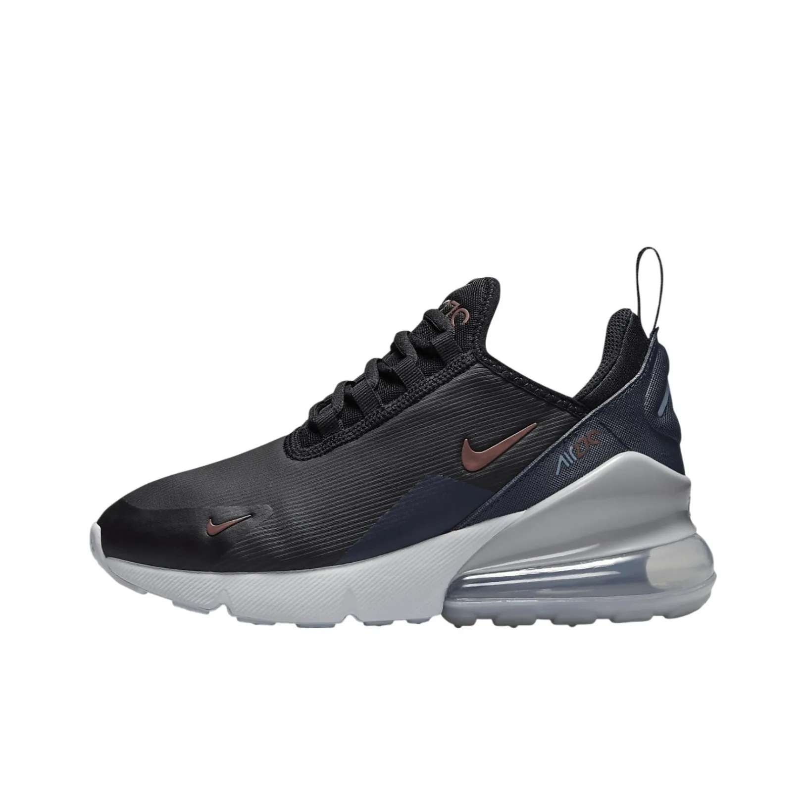 Nike Air Max 270 Anti Slip Wear Resistant Low Top Kids' Running marat shoes Black Teenagers
