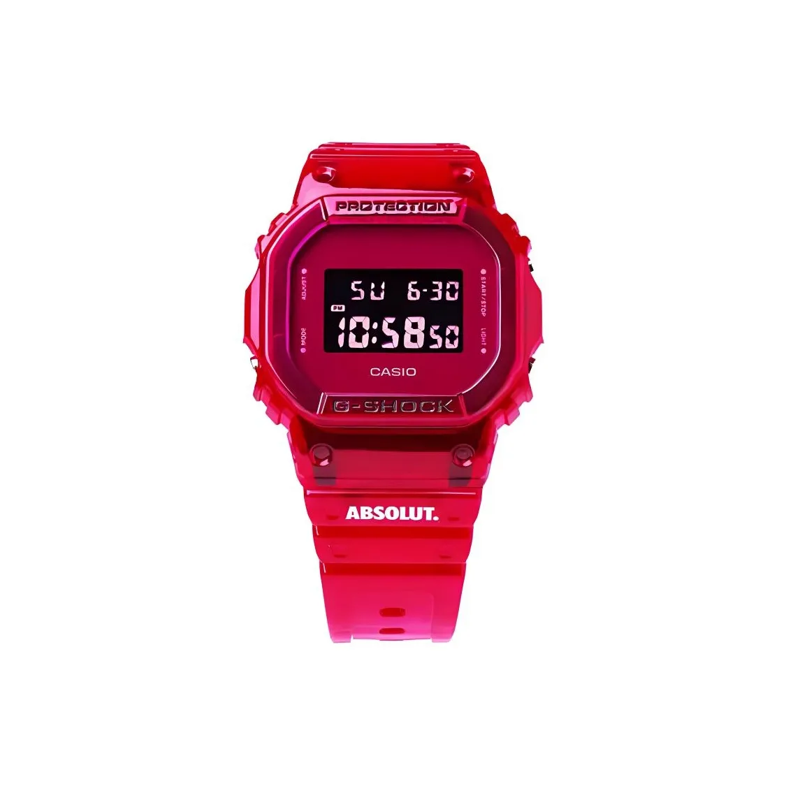 CASIO G SHOCK Collection Кварцевый механизм Смольный ремешок Часы Мужские Красный циферблат часов