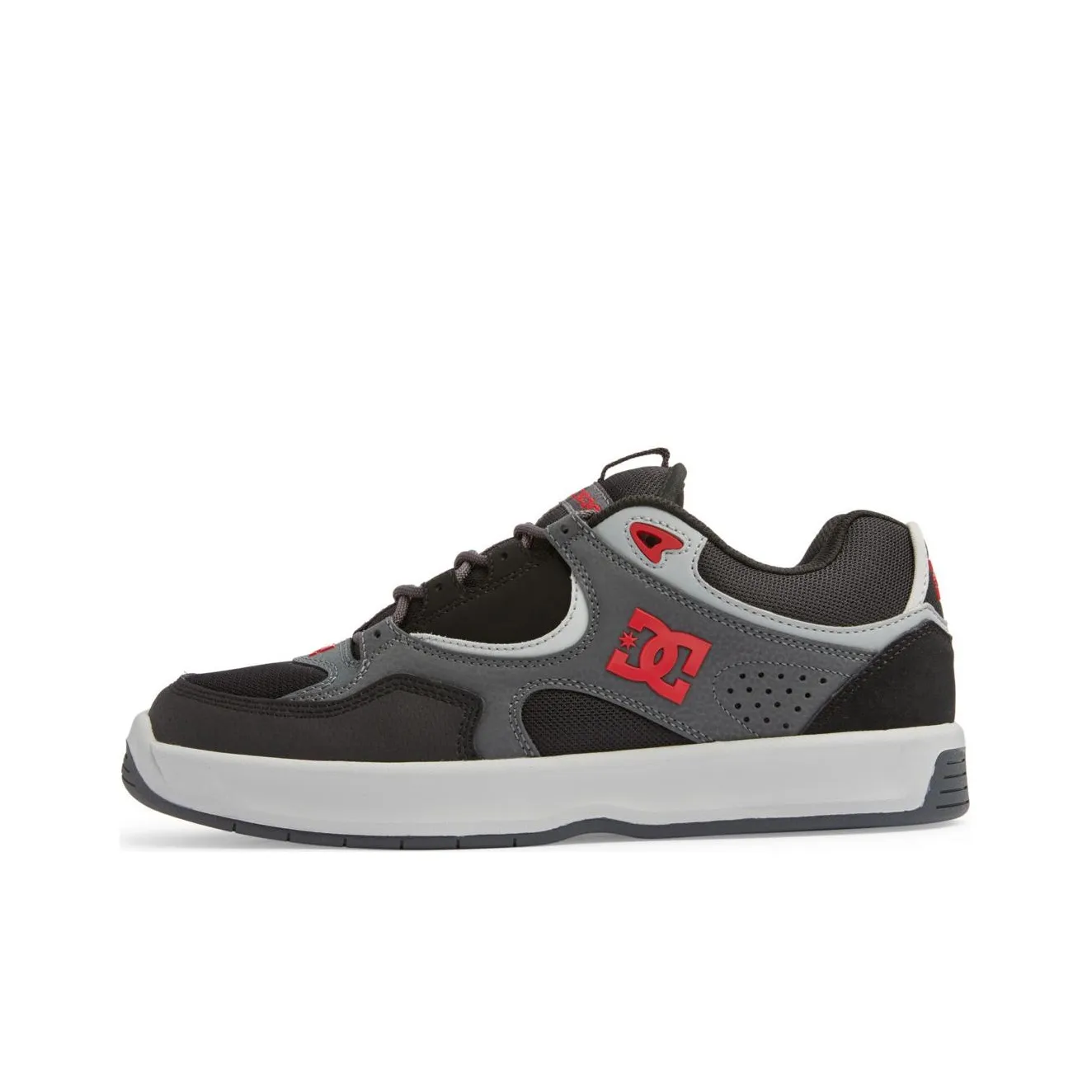 DC Shoes Kalynx Zero Slip Resistant Low Top Skateboard Shoes Men's Gray Black Red
