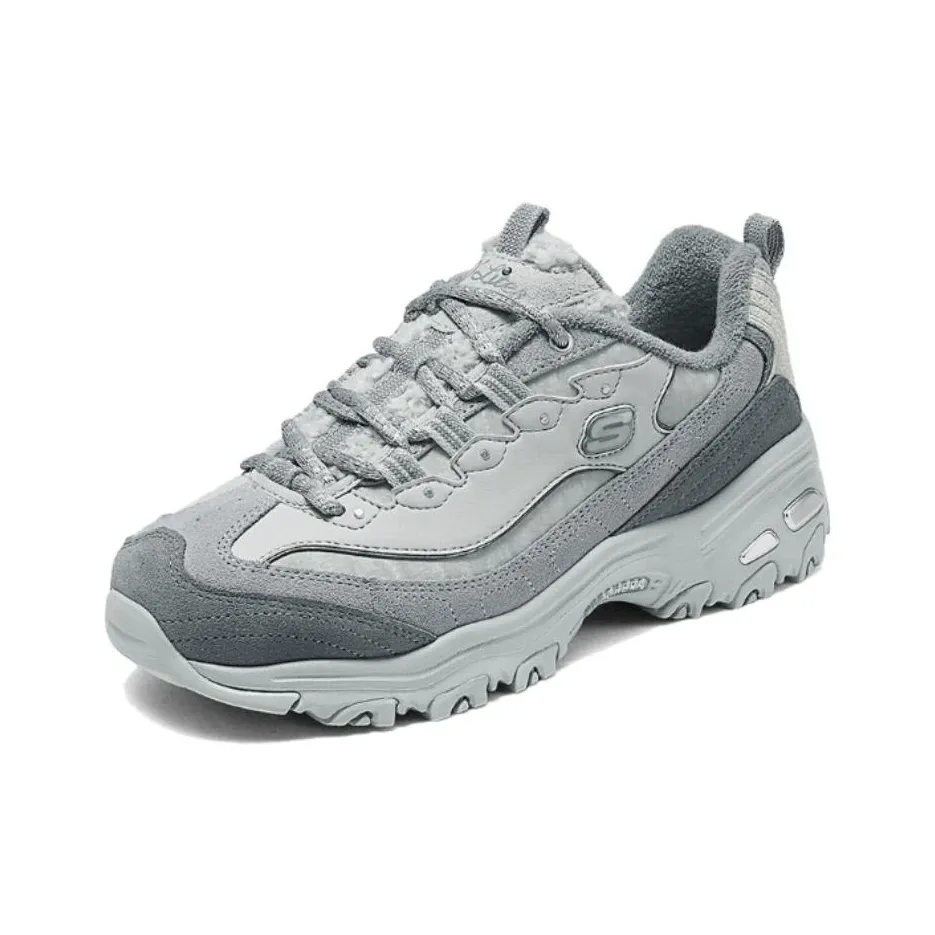 Skechers DLITES Low Top Chunky Sneakers Women's Blue Gray