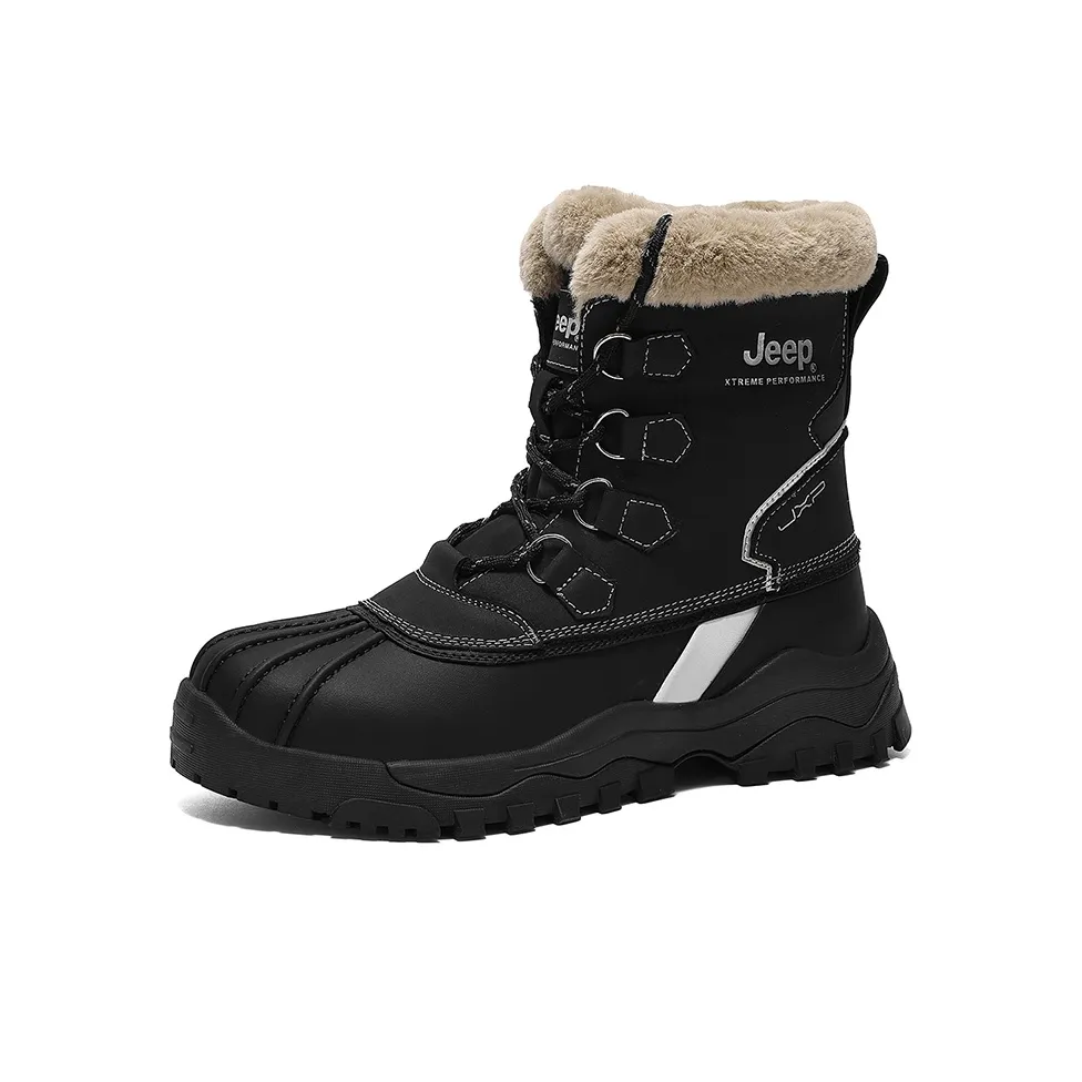 JEEP Термический Водонепроницаемый Устойчивый к Износу Амортизация Короткие Снежные Ботинки Мужские