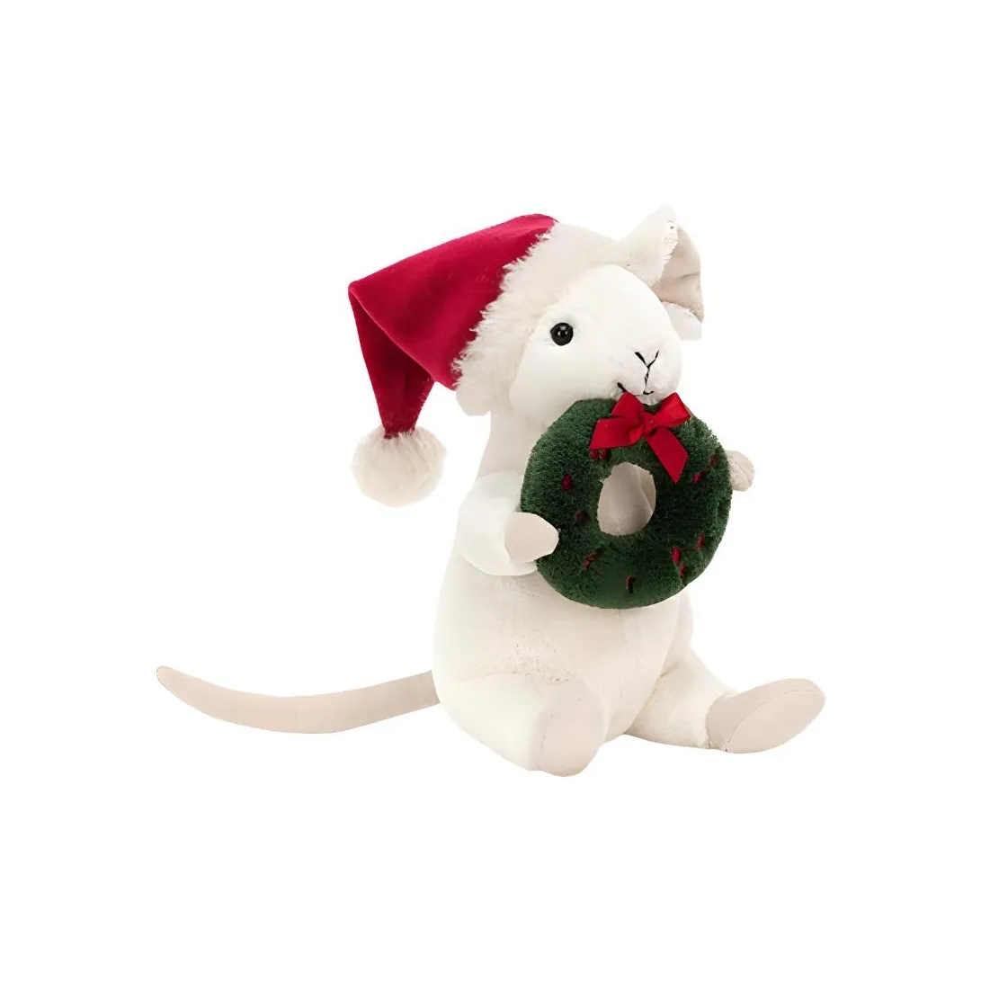 JELLYCAT Forest Animal Collection Счастье Мышка Венок Куклы Плюшевая кукла 18 см Высота в сидячем положении