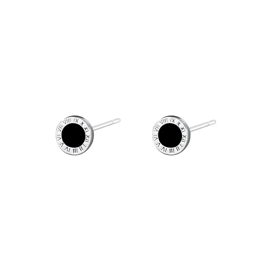 SHK Sterling Silver Stud Earrings Unisex