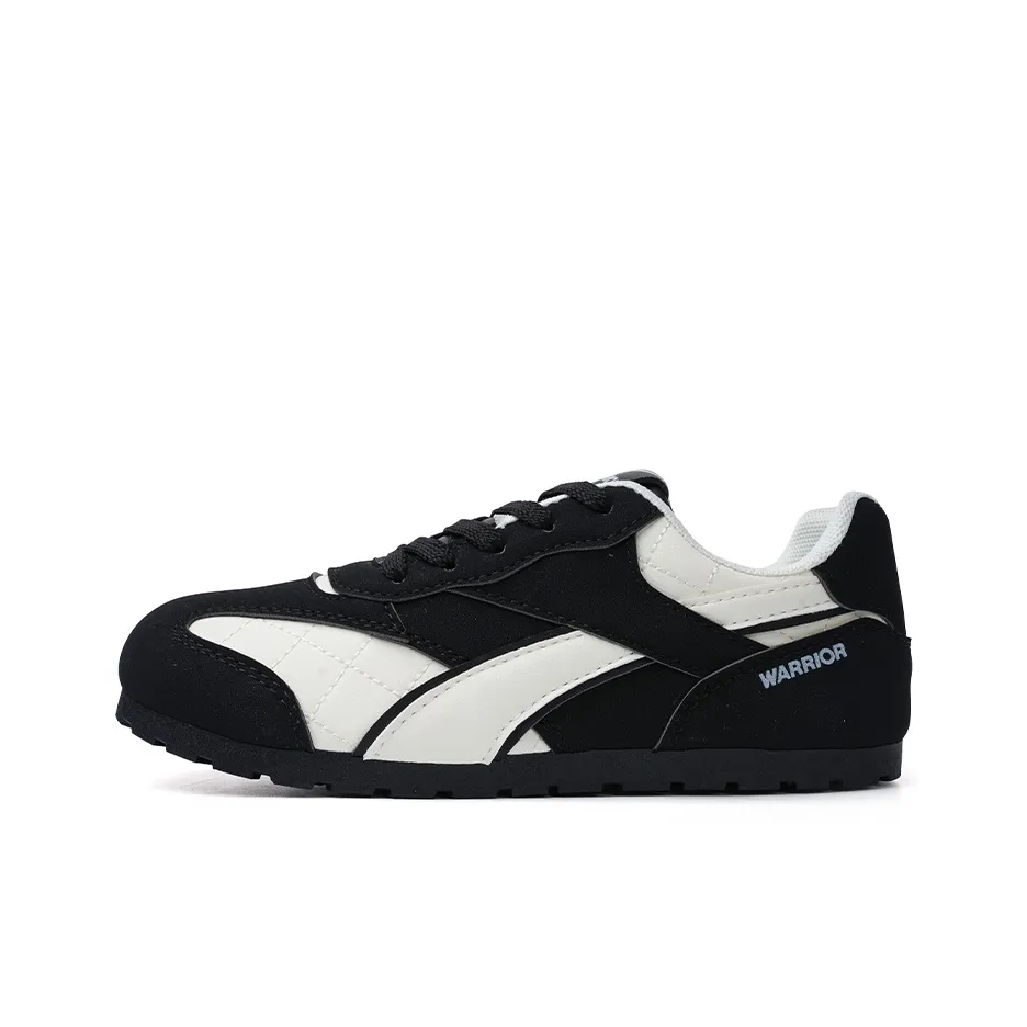 Warrior Износостойкий Низкий Топ Повседневная Обувь Женская Черный Белый