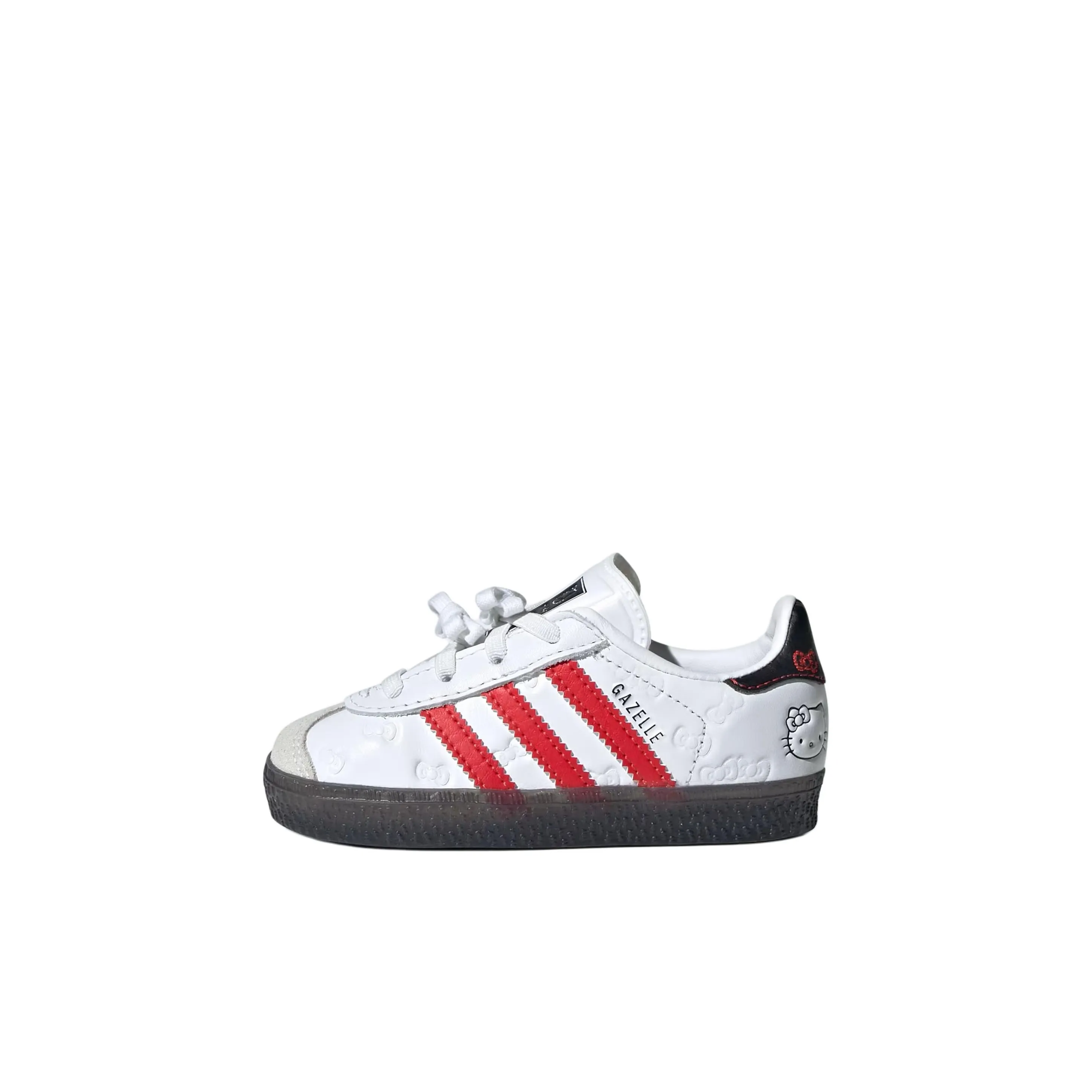 Hello Kitty x Adidas Originals Gazelle Аbrasion Resistant Низкие Топ Обувь для малышей Белый Красный Infant и Toddler