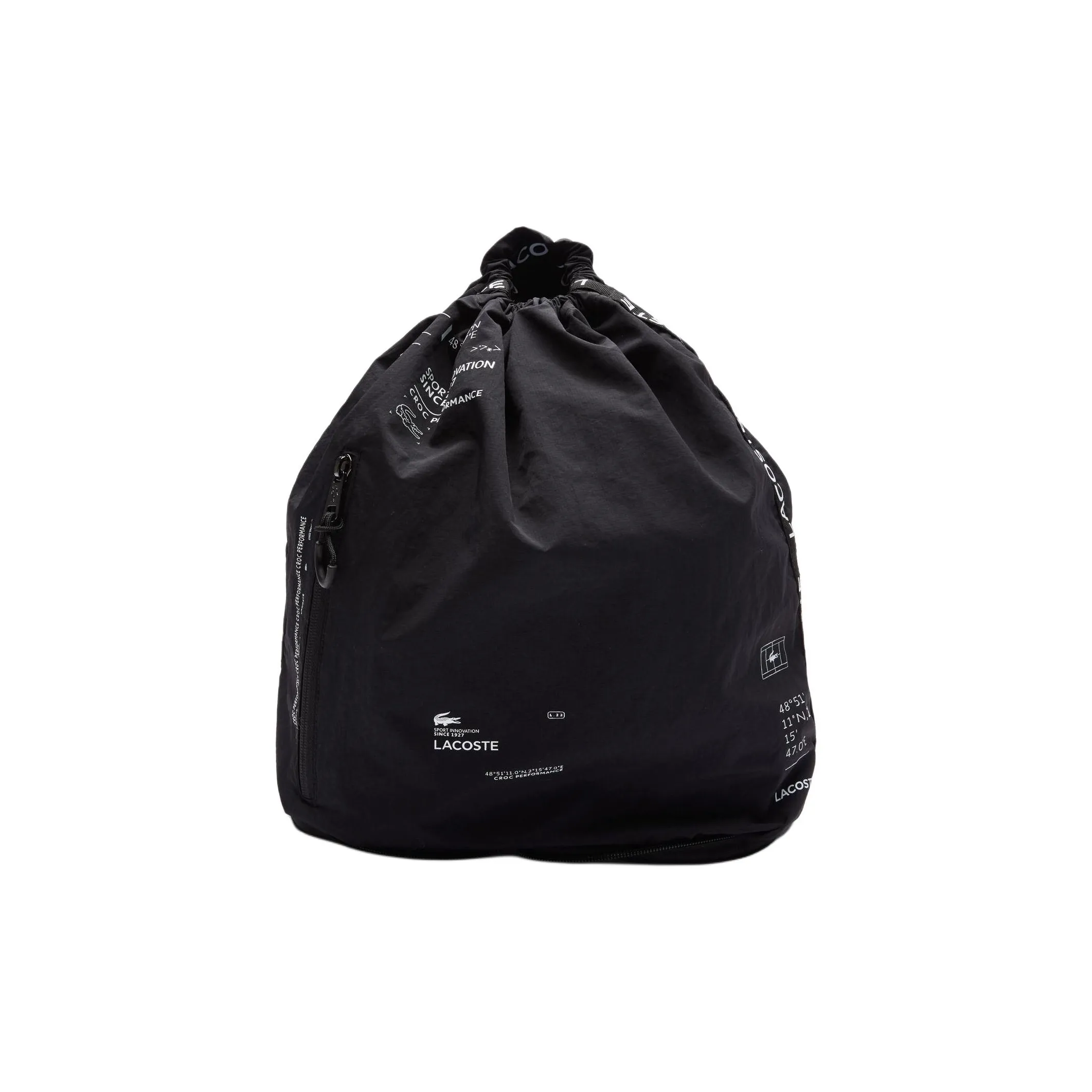 Рюкзак LACOSTE Collaboration из полиамида средний унисекс черный