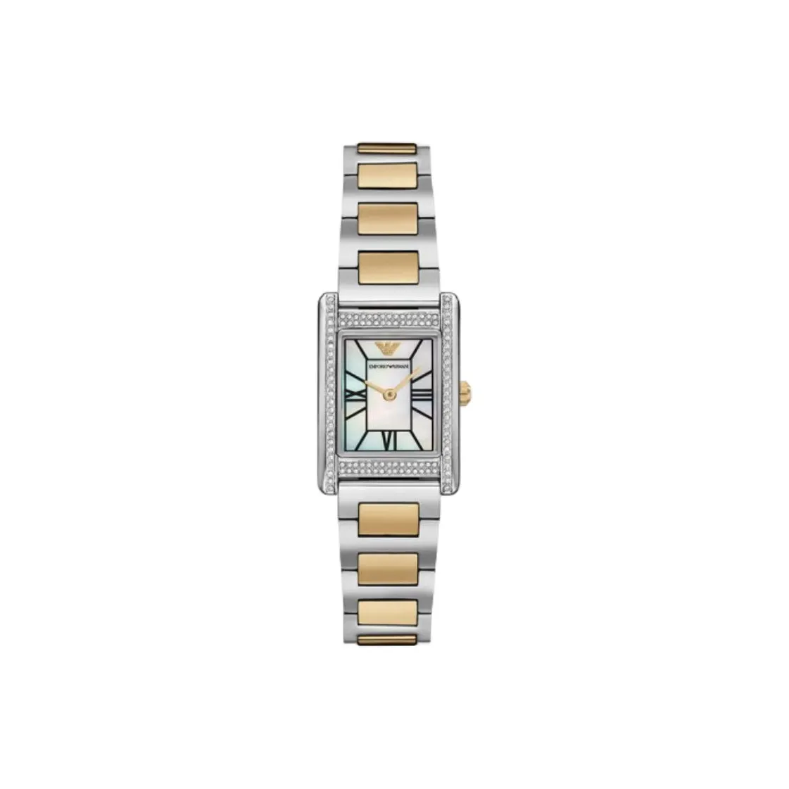 EMPORIO ARMANI Square Watch Collection Кварцевые часы механизм ремешок из нержавеющей стали 22*32 мм