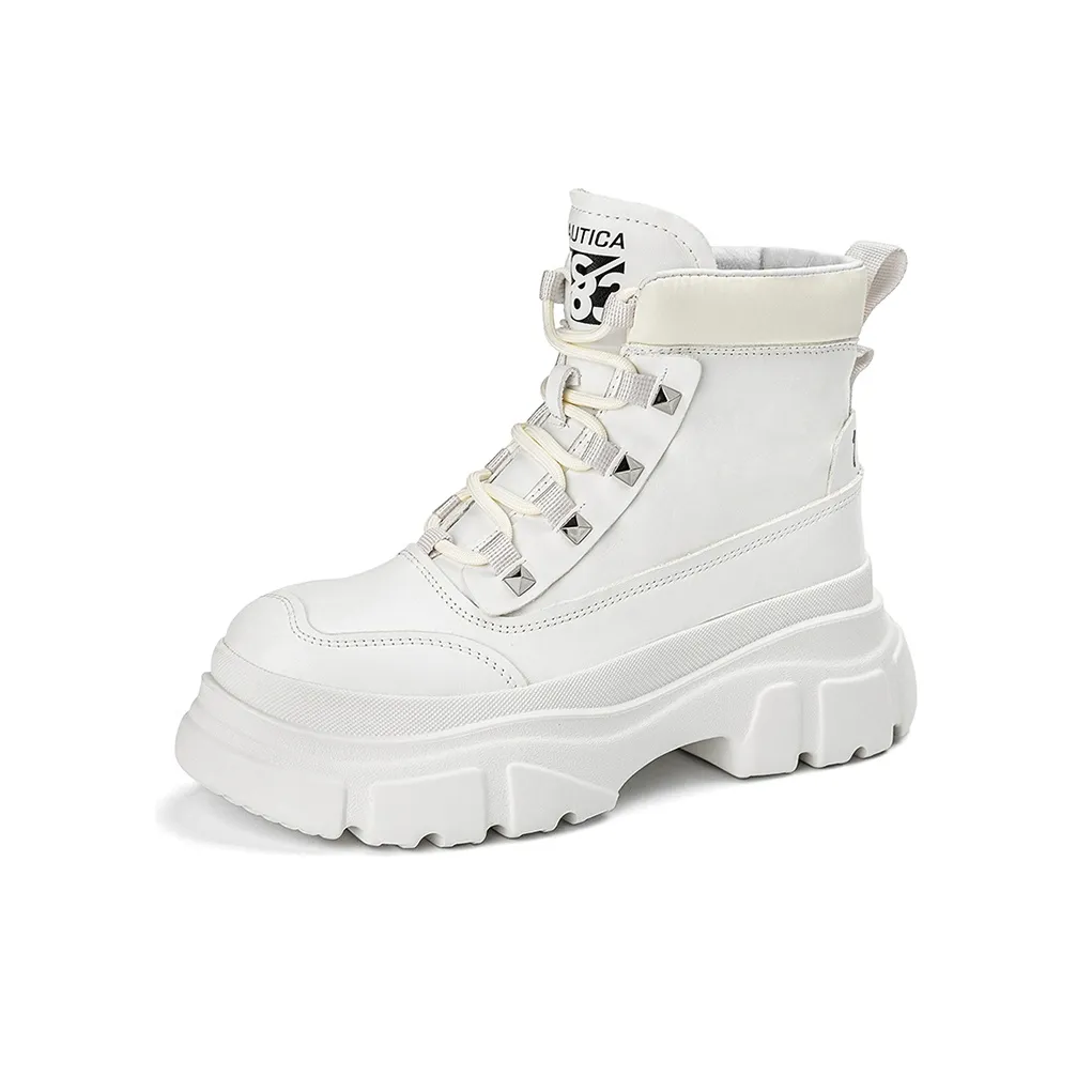 NAUTICA Short Mid Calf Martin Boot Women's White