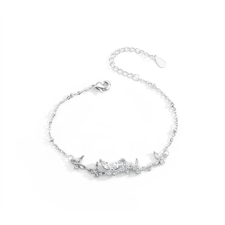 MUYAN Сплав Вспышка Ромб Бабочка Браслет Женские
