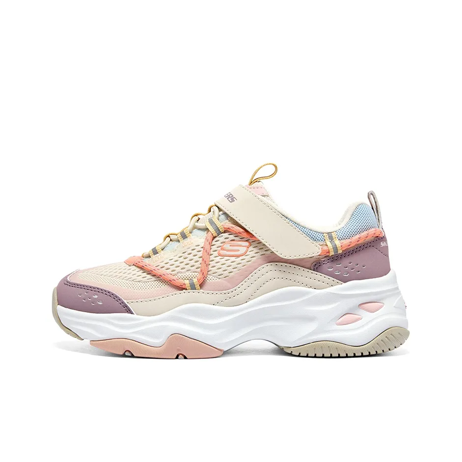 Skechers Low Top Kids Lifestyle Shoes White/Beige/Yellow Teenagers