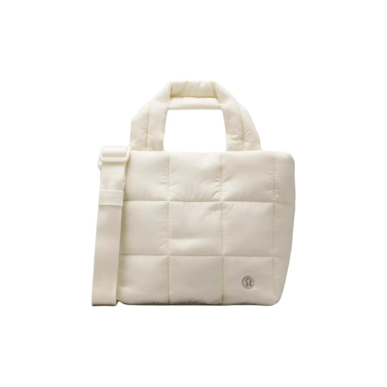 Lululemon Quilted Nylon Tote Bag, Shopping Bag, Shoulder Bag, Crossbody Bag, Handbag Women's Elf Yellow