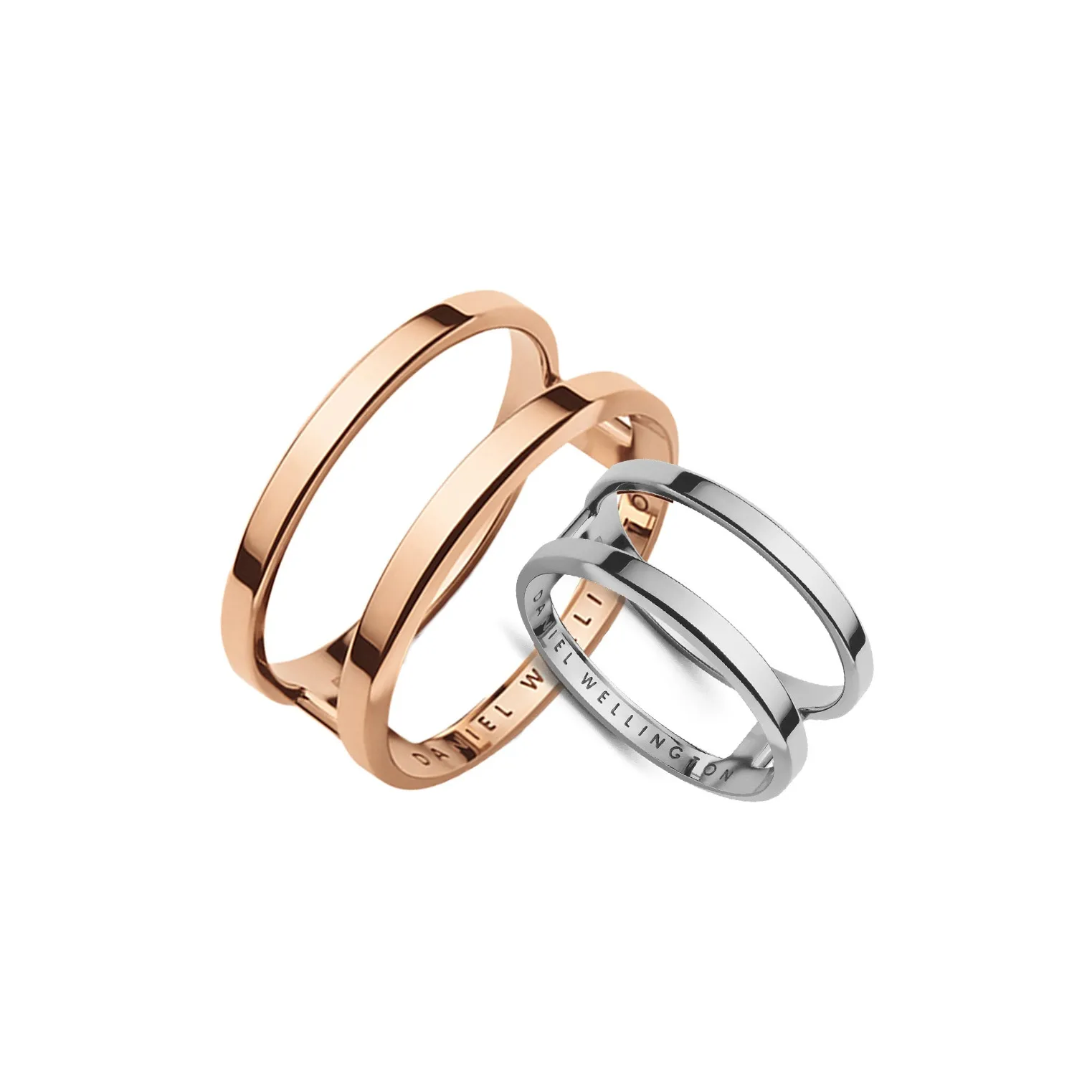 Daniel Wellington Alloy Rings Unisex Rose Gold