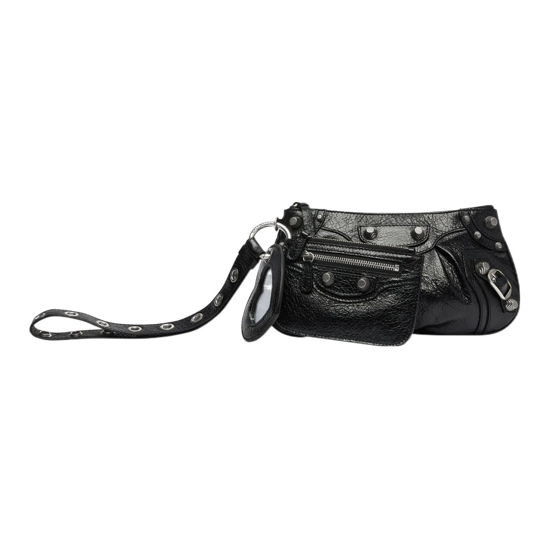 Balenciaga Le Cagole Sheepskin Storage Bag Women's Black