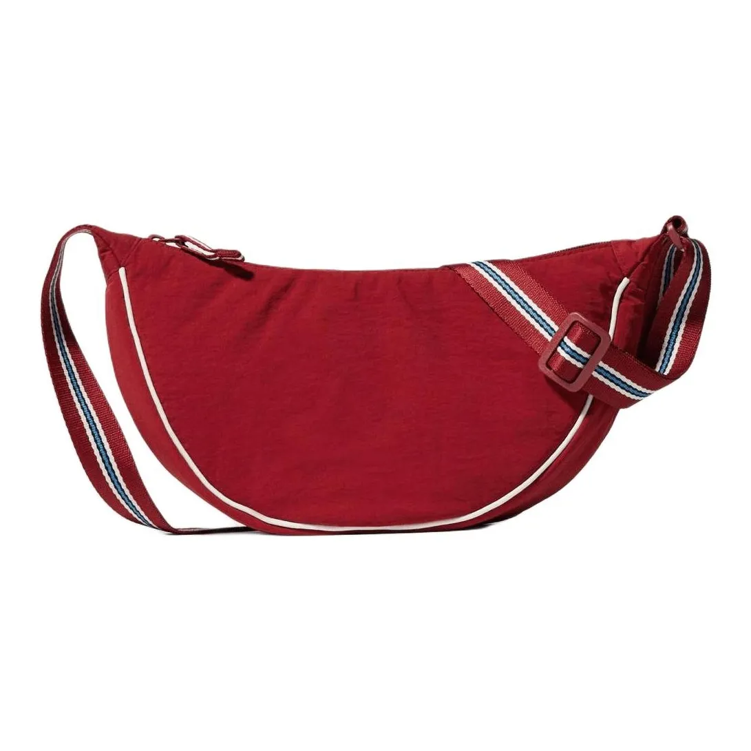 UNIQLO Polyamide Dumpling Bag, Crossbody Bag, Shoulder Bag Regular Women's Coral Red
