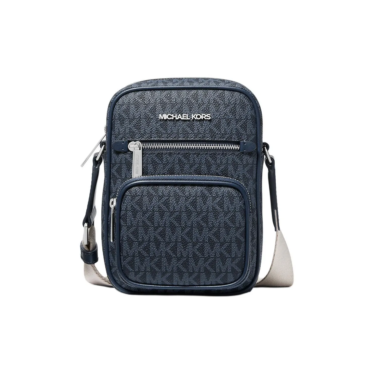 MICHAEL KORS Jet Set Coated Canvas Shoulder Bag, Crossbody Bag Medium Size Women's Marine Blue